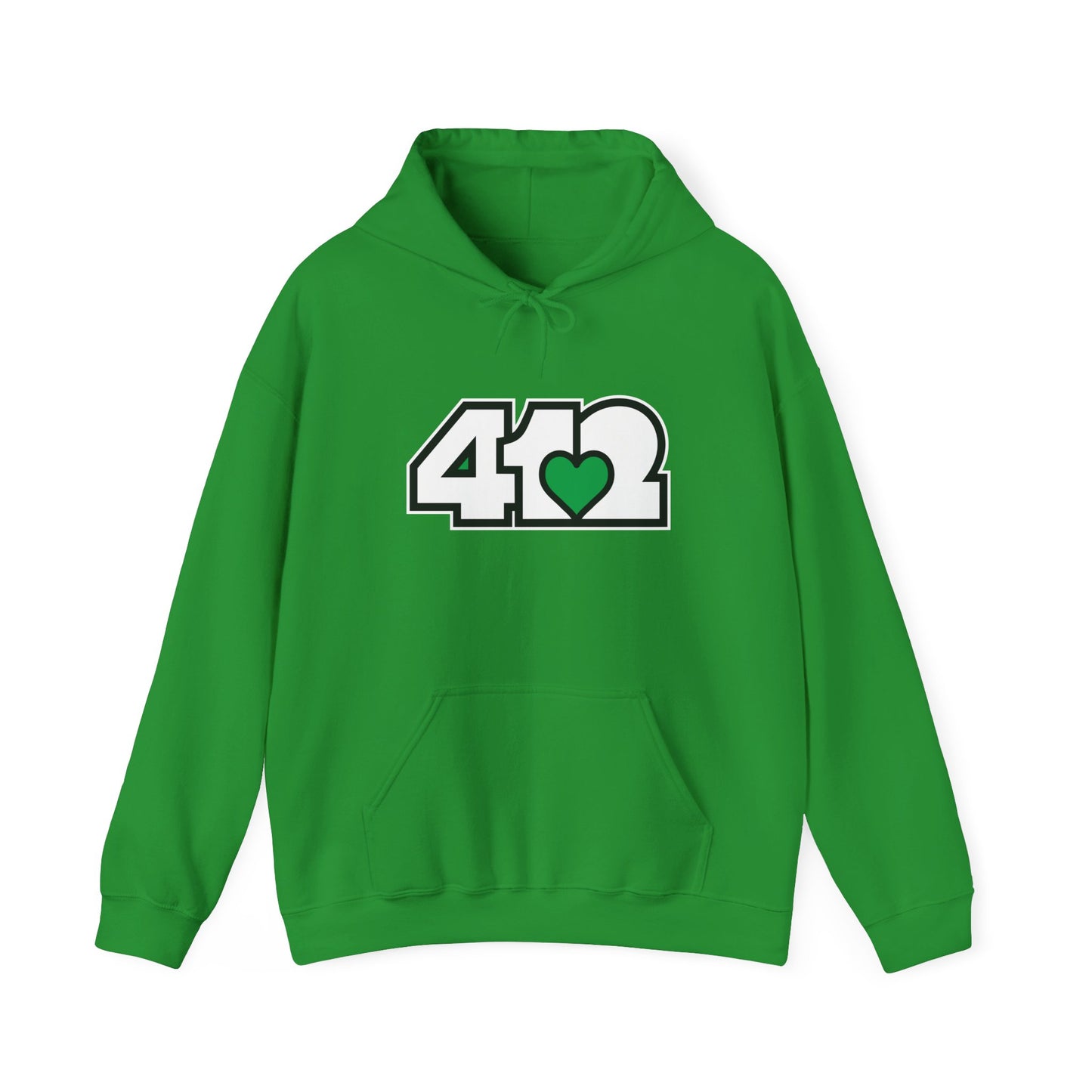 Green Heart Adult Hoodie