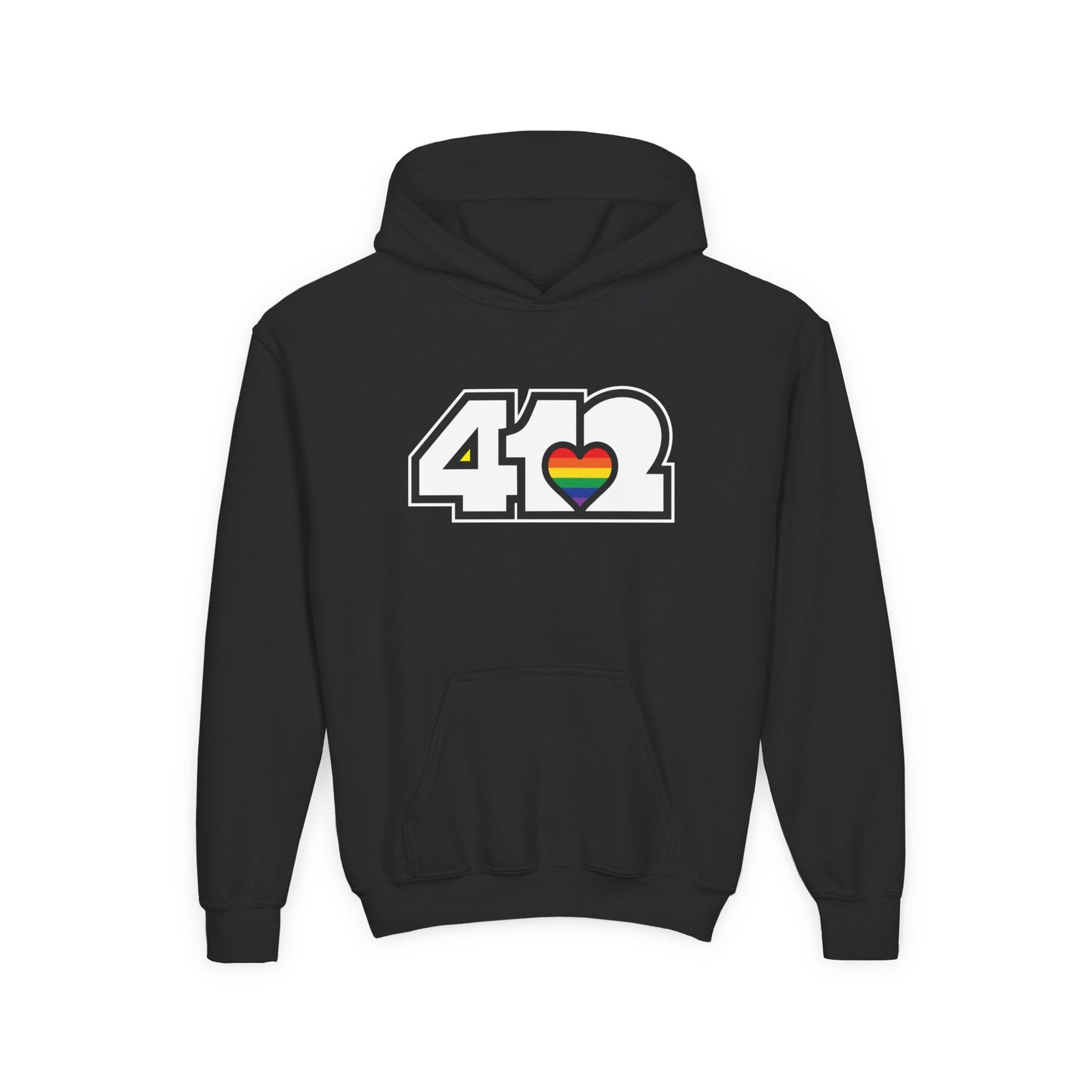 Rainbow Heart Youth Hoodie