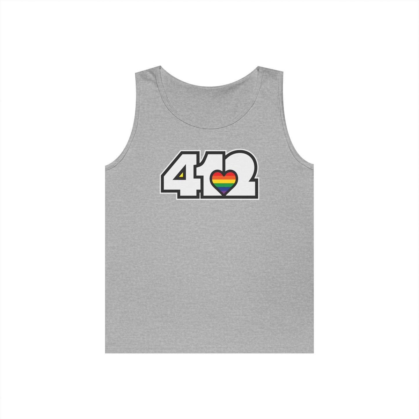 Rainbow Heart Cotton Tank Top