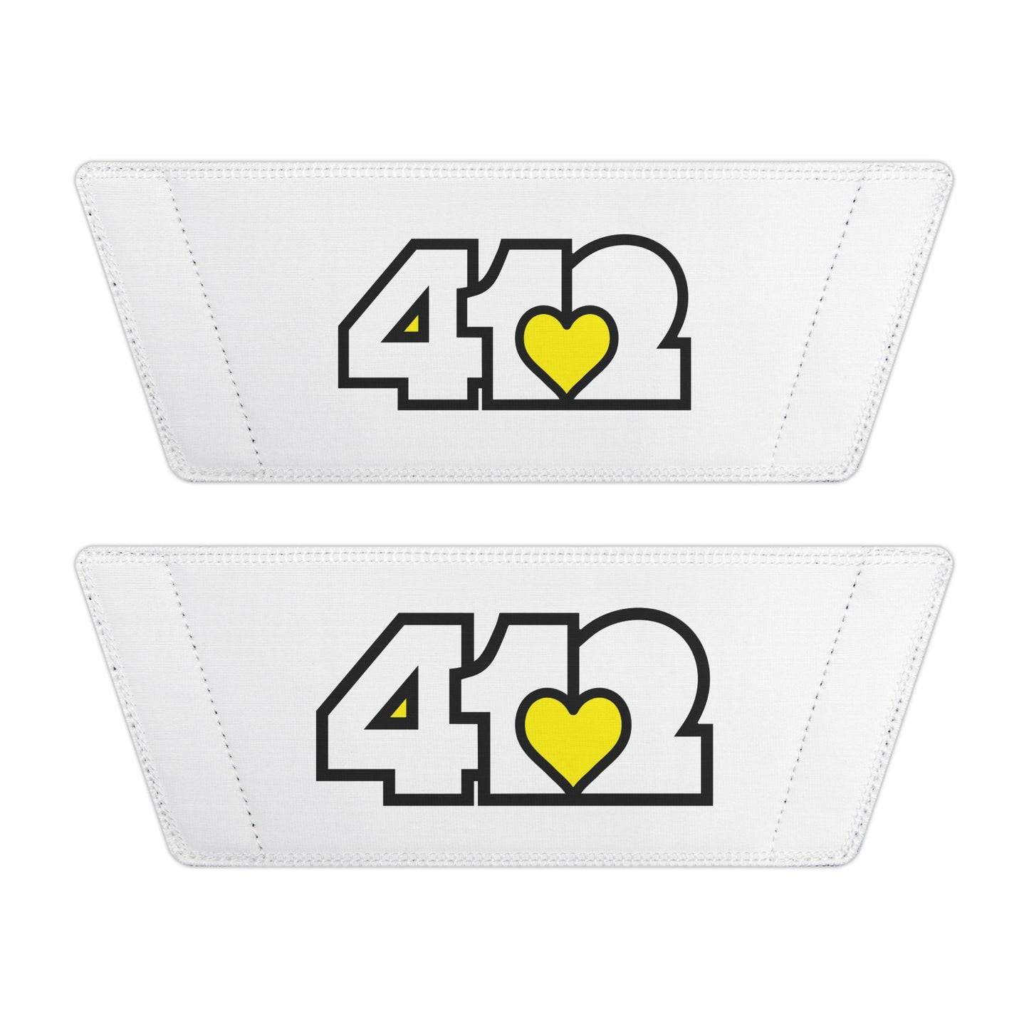 412 Men's Slides - Yellow Heart, White Logo