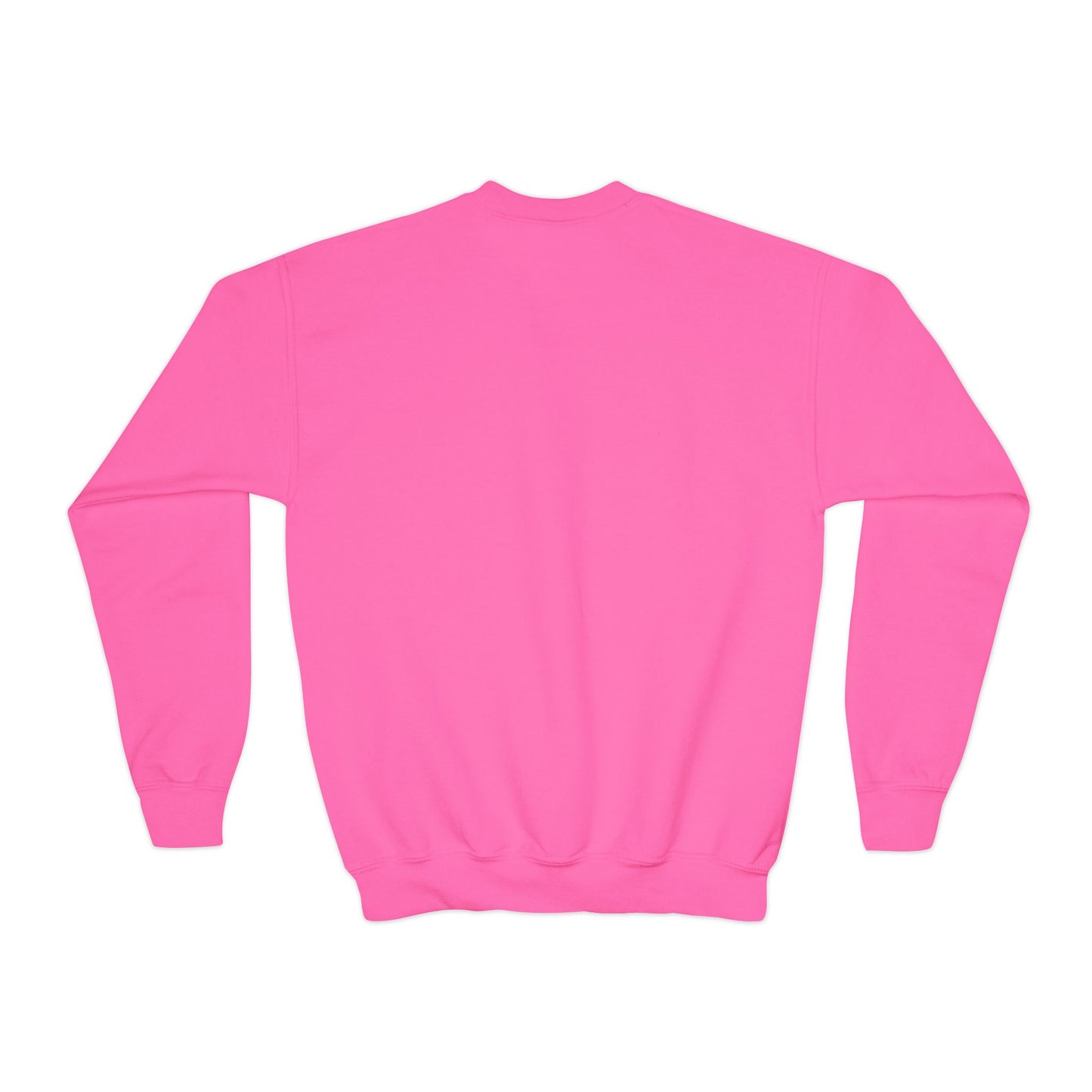412 Crew Neck Youth Sweatshirt - Pink Heart, White Logo
