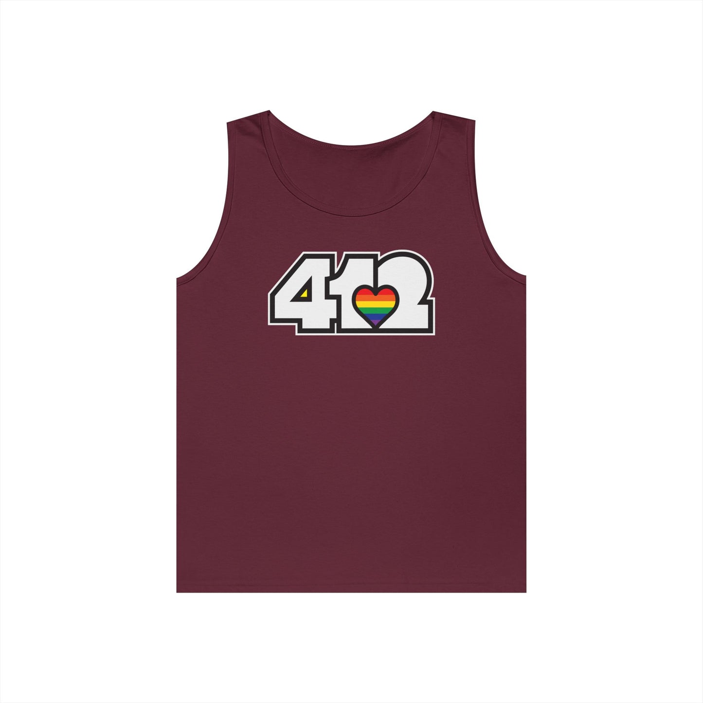 Rainbow Heart Cotton Tank Top