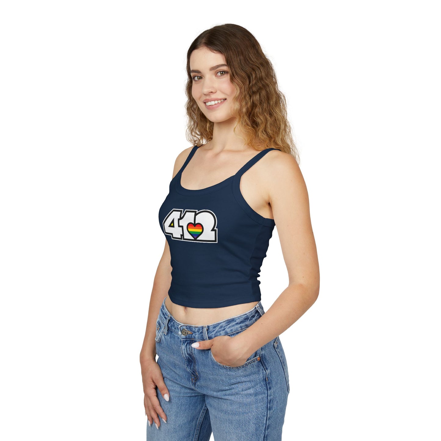 Rainbow Heart Women's Spaghetti Strap Top