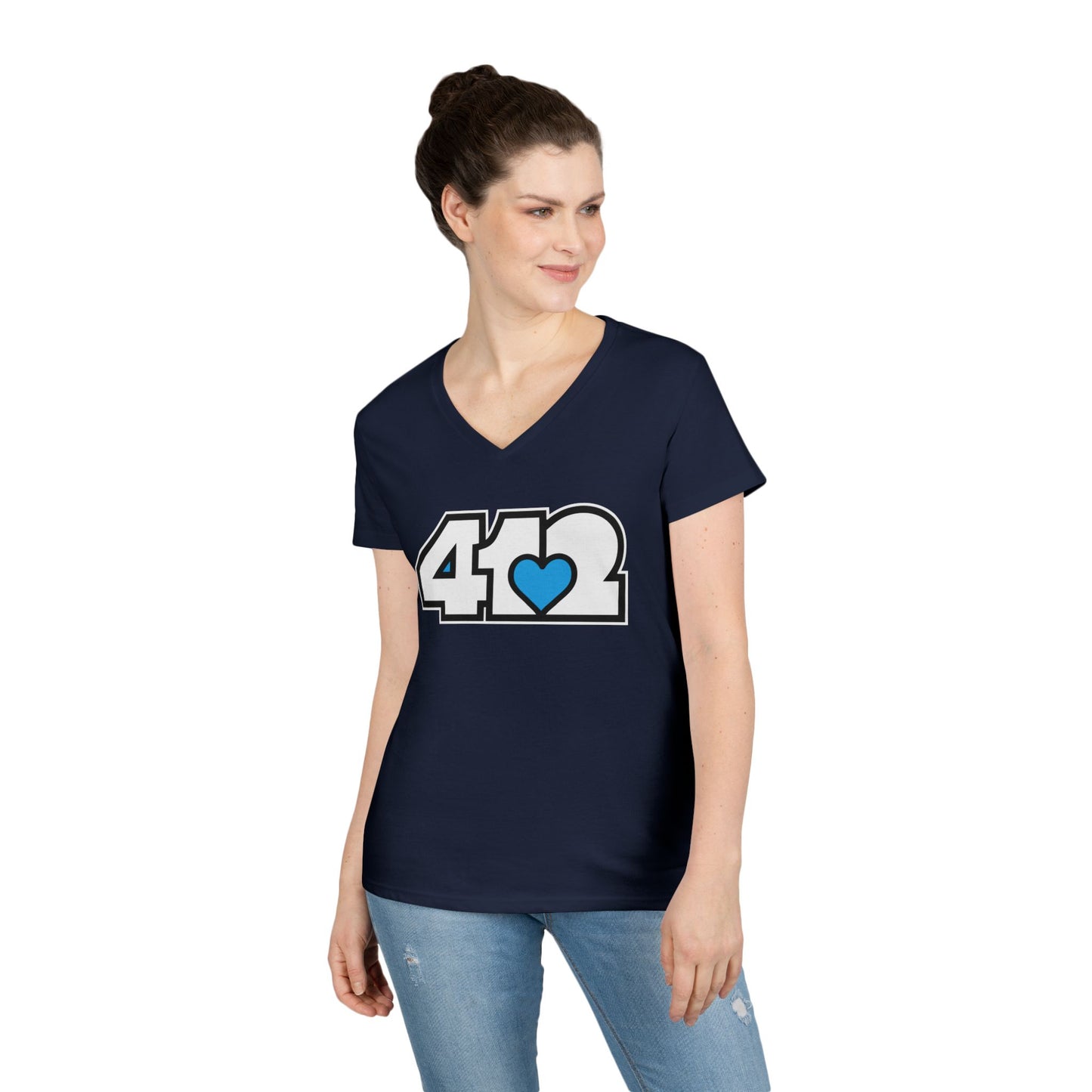 Blue Heart Women’s V-Neck
