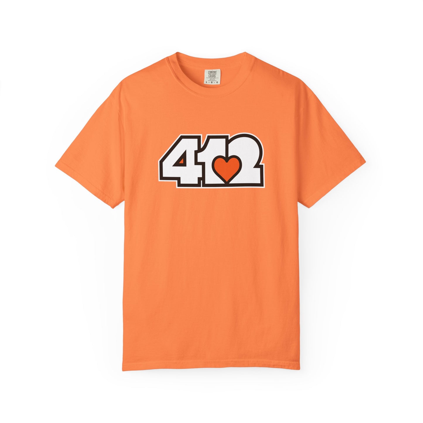 Orange Heart Adult T-Shirt