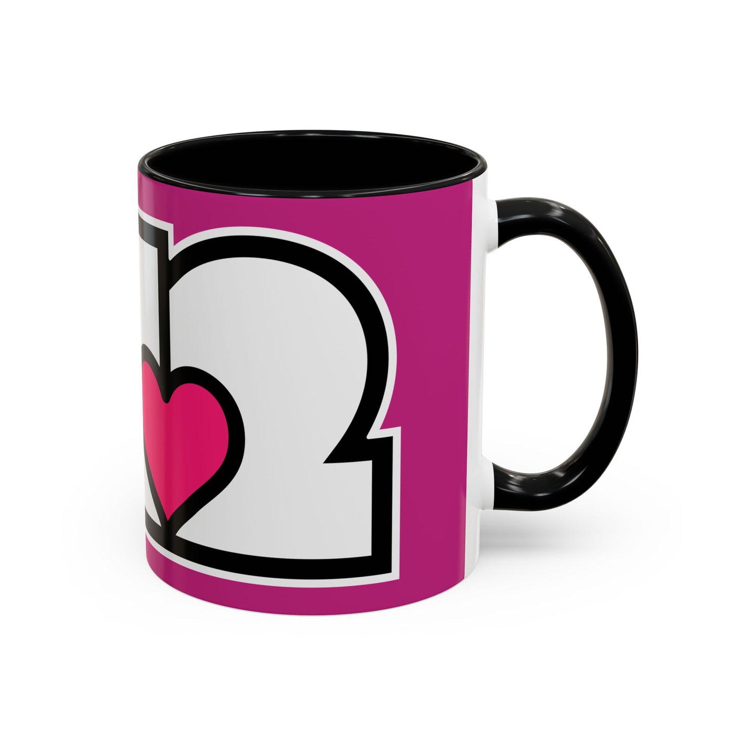 412 Collectible Mug - Pink Heart, White Logo