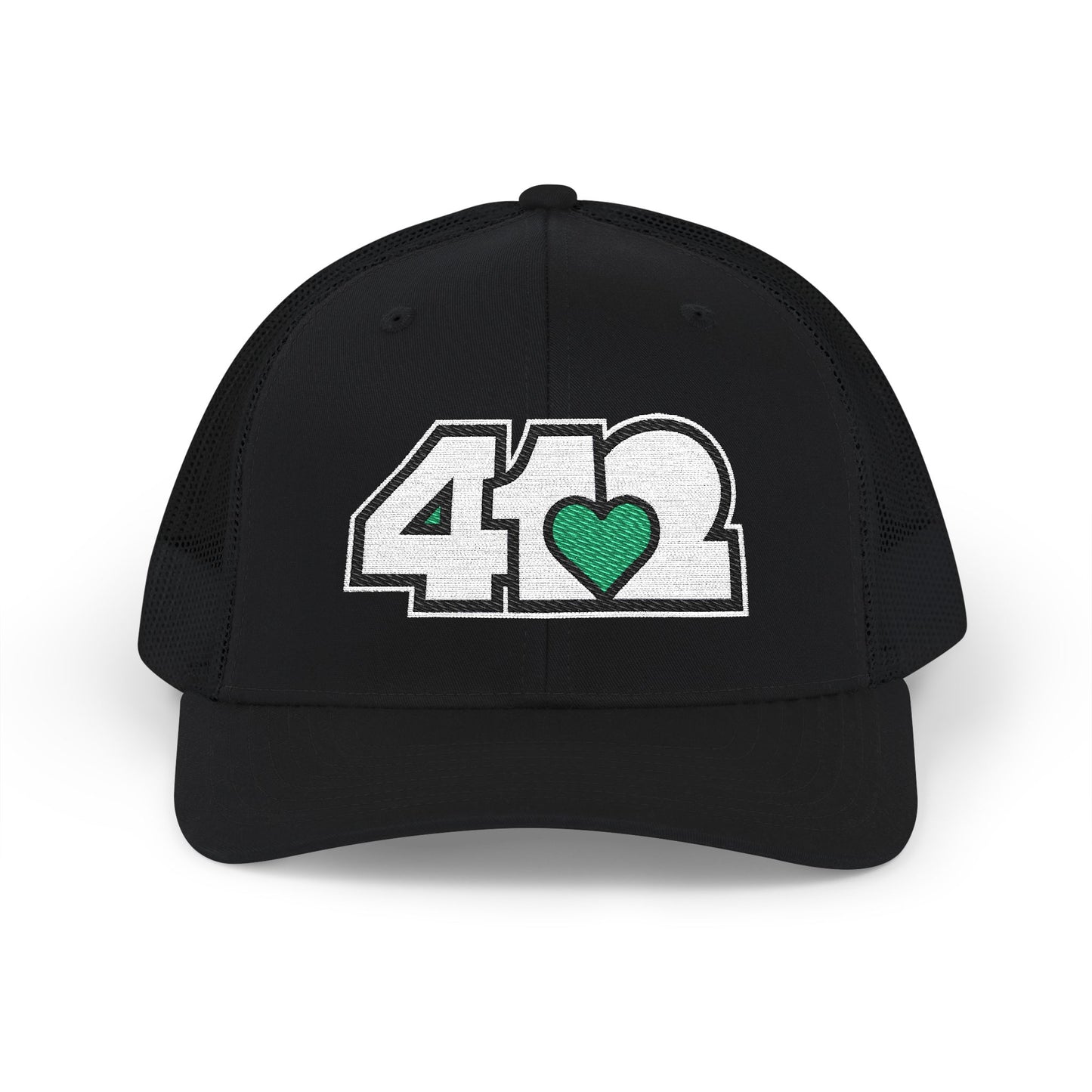 Green Heart Embroidered Snapback Cap