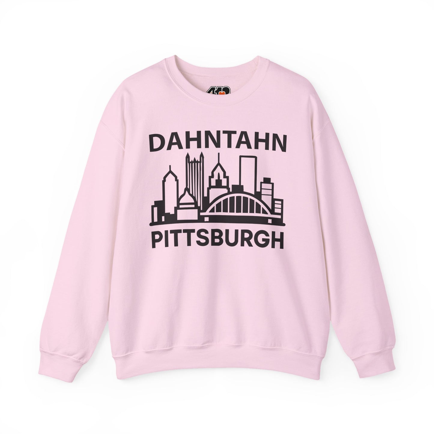 Dahntahn Pittsburgh Adult Sweatshirt - Black Logo