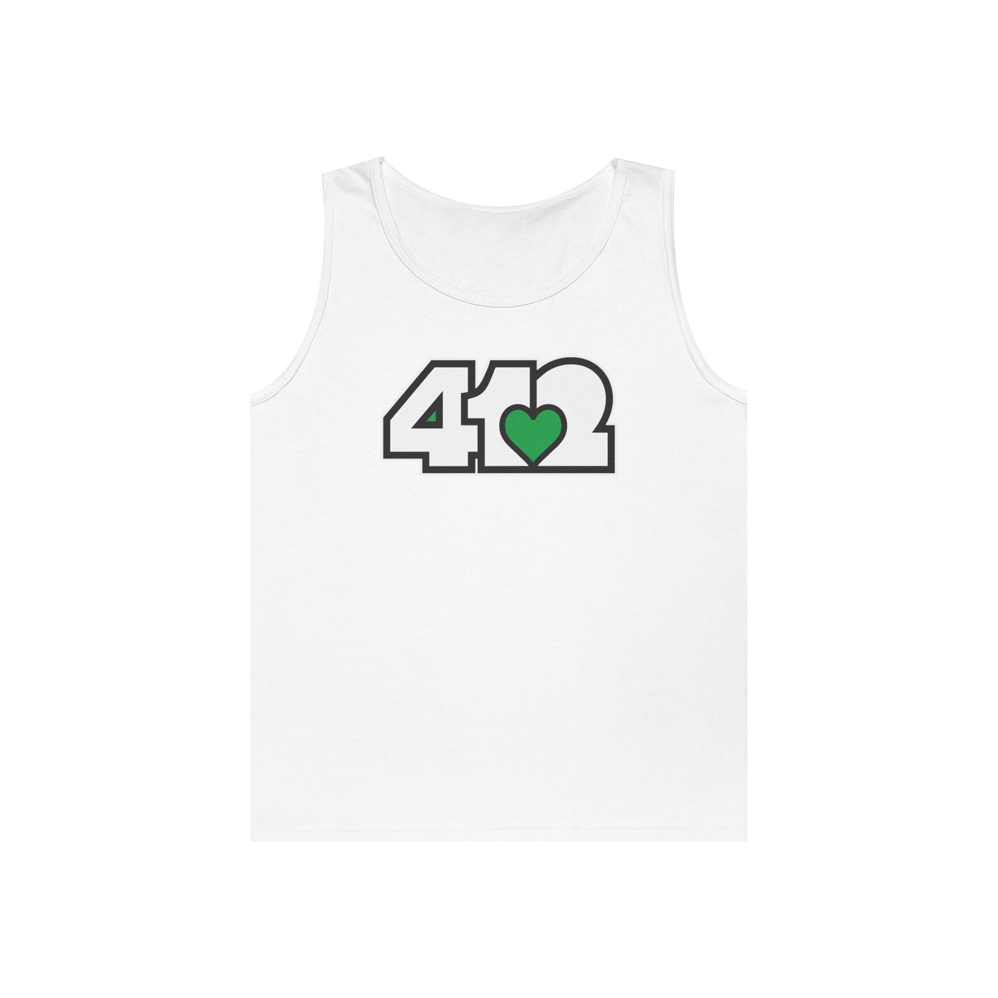 Green Heart Cotton Tank Top