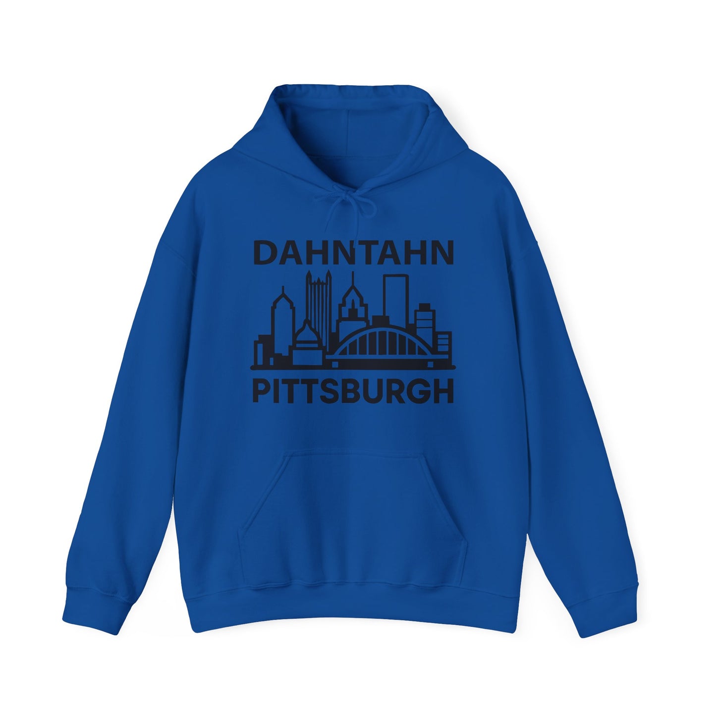 Dahntahn Pittsburgh Adult Hoodie - Black Logo