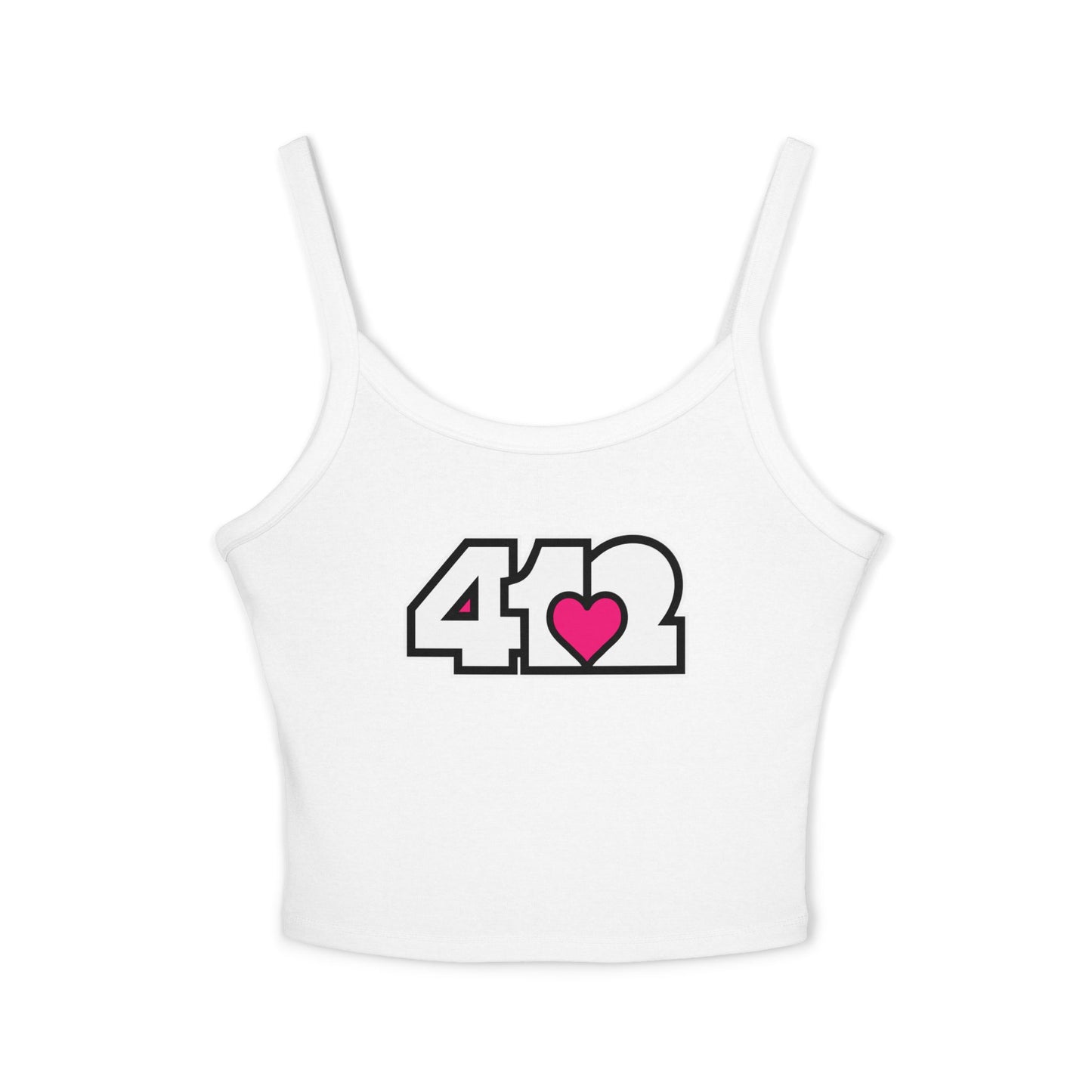 Pink Heart Women's Spaghetti Strap Top