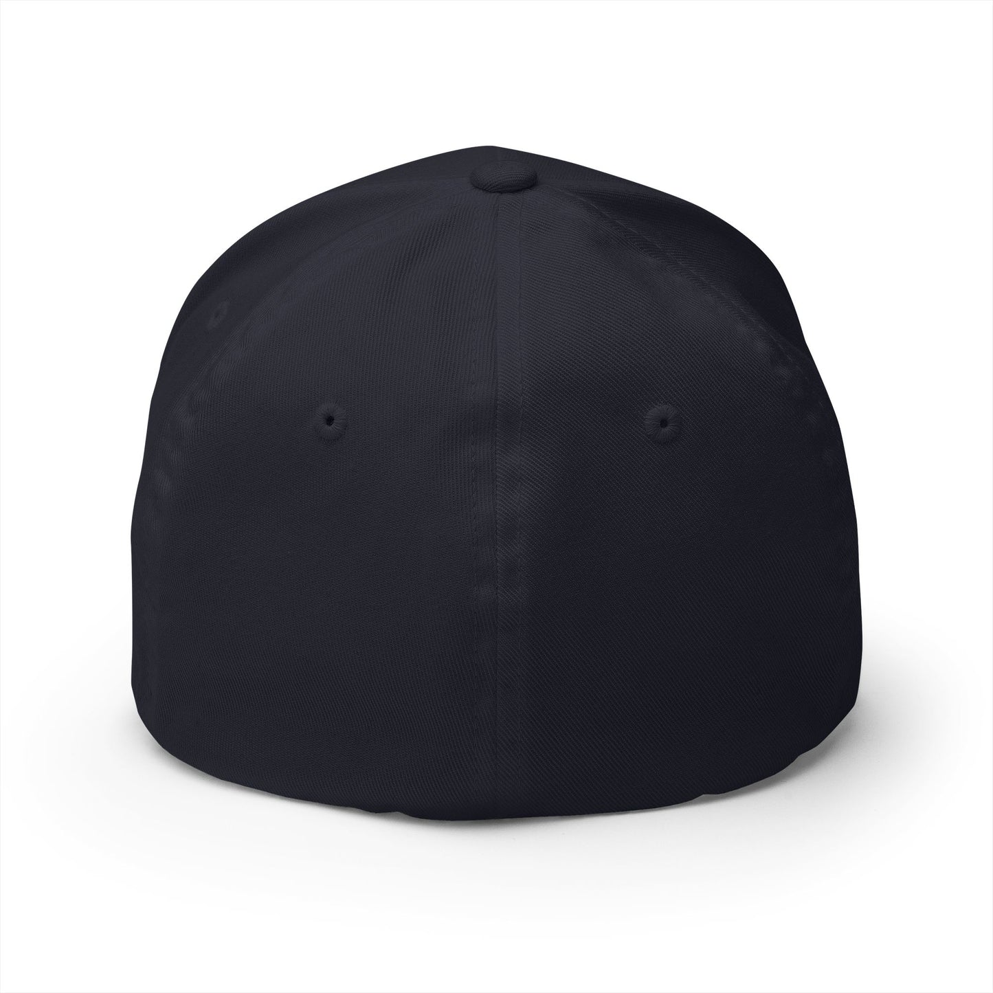 412 Stretch Fit Crown - Embroidered Stars & Stripes Heart, Black Logo