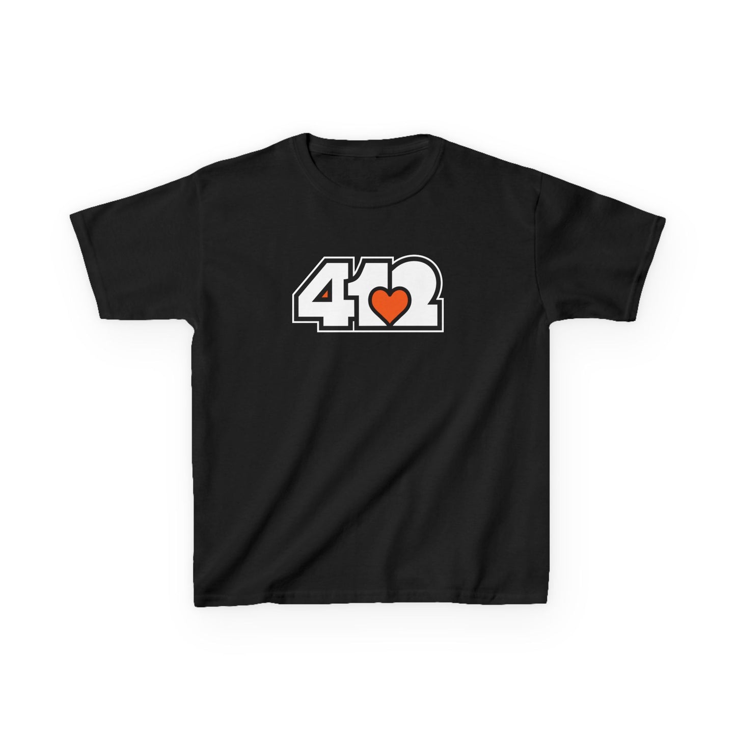 Orange Heart Kids Cotton Tee