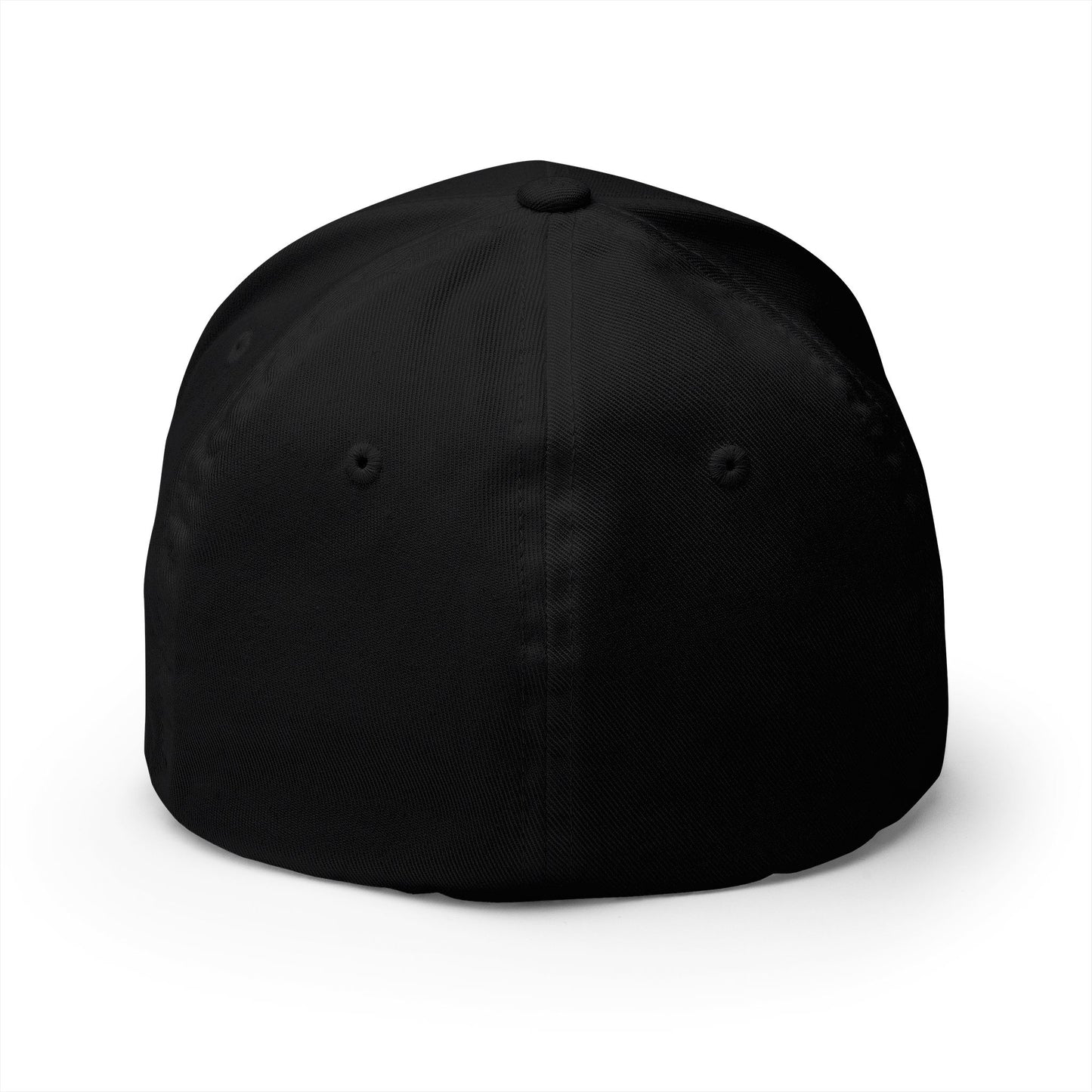 412 Stretch Fit Crown - Embroidered Pink Heart, Black Logo