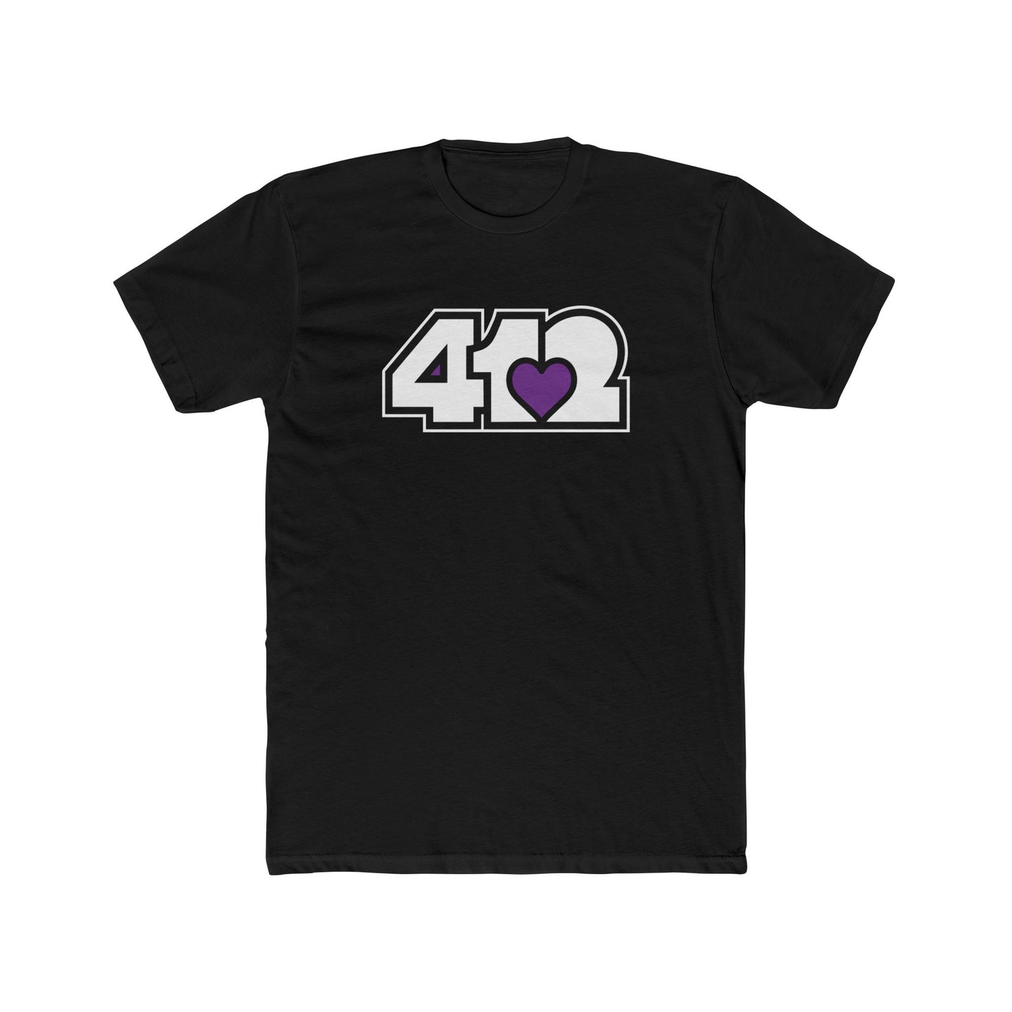 412 Contoured Fit Tee - Purple Heart, White Logo