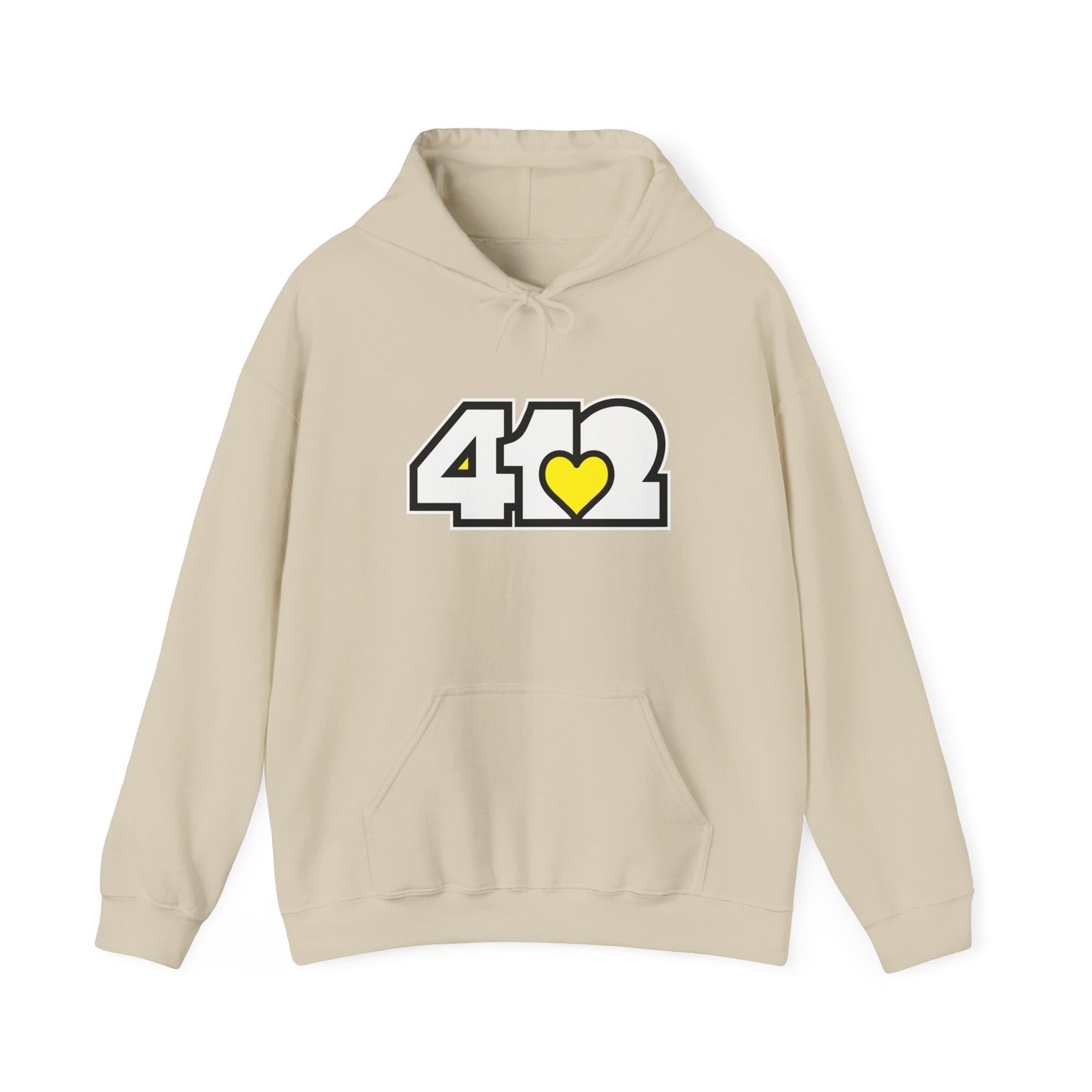 Yellow Heart Adult Hoodie