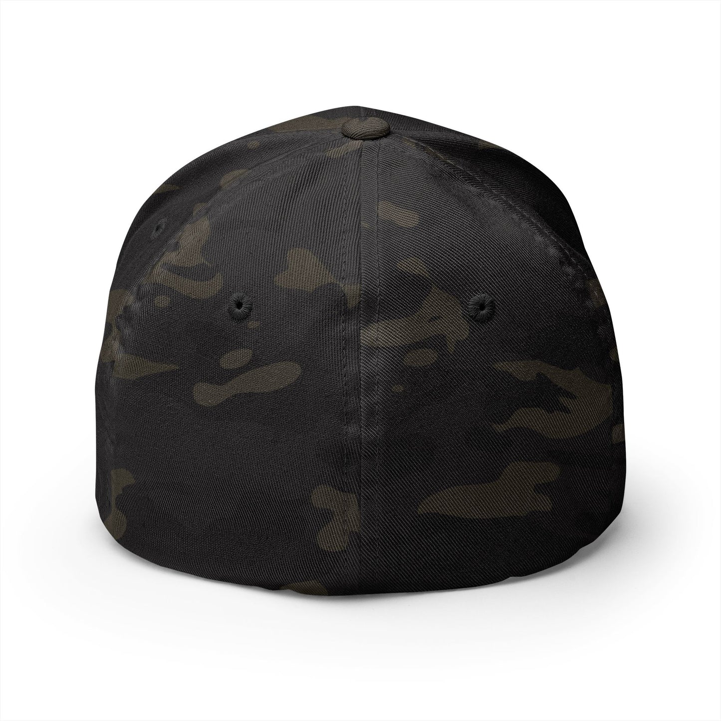 412 Stretch Fit Crown - Embroidered Pink Heart, Black Logo
