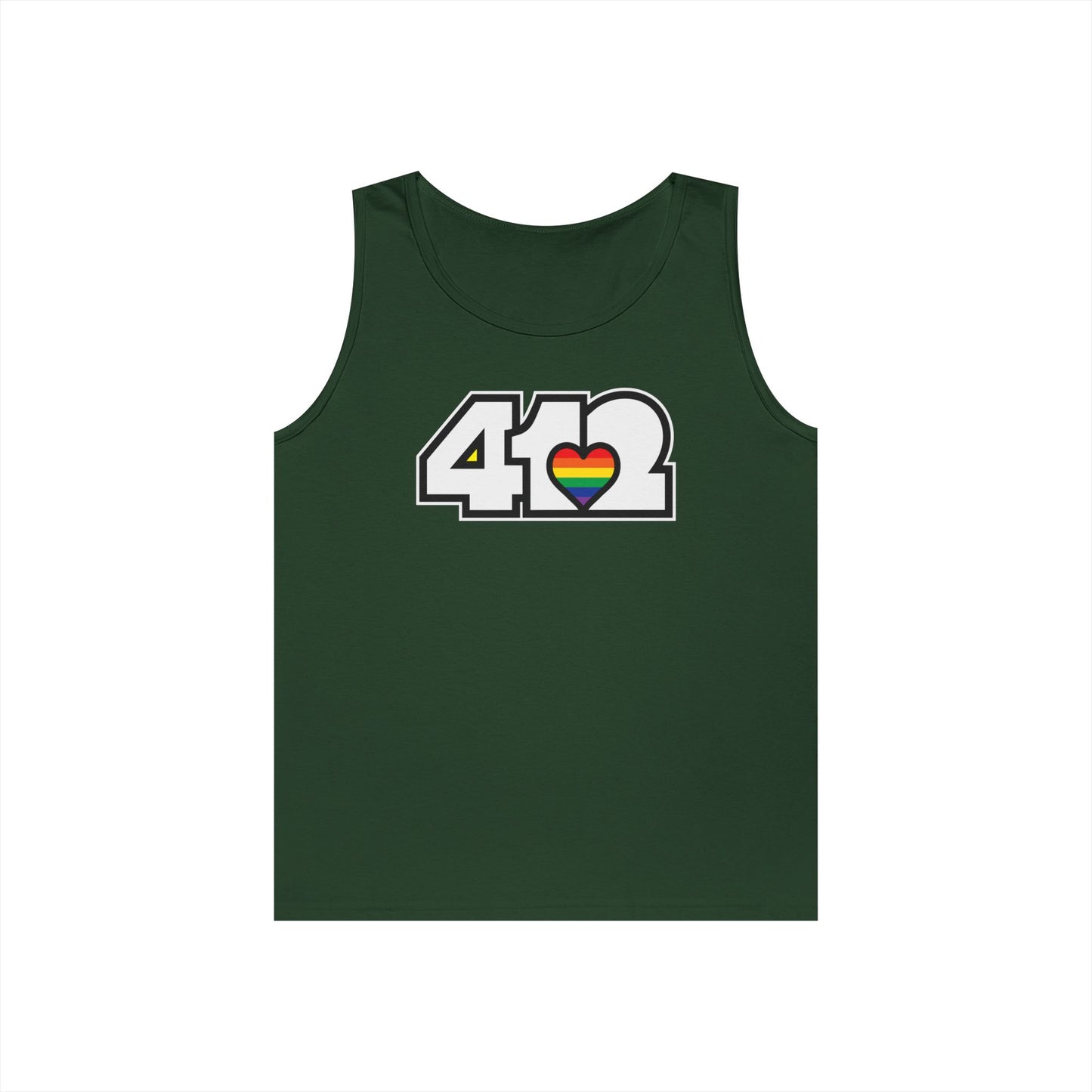 Rainbow Heart Cotton Tank Top