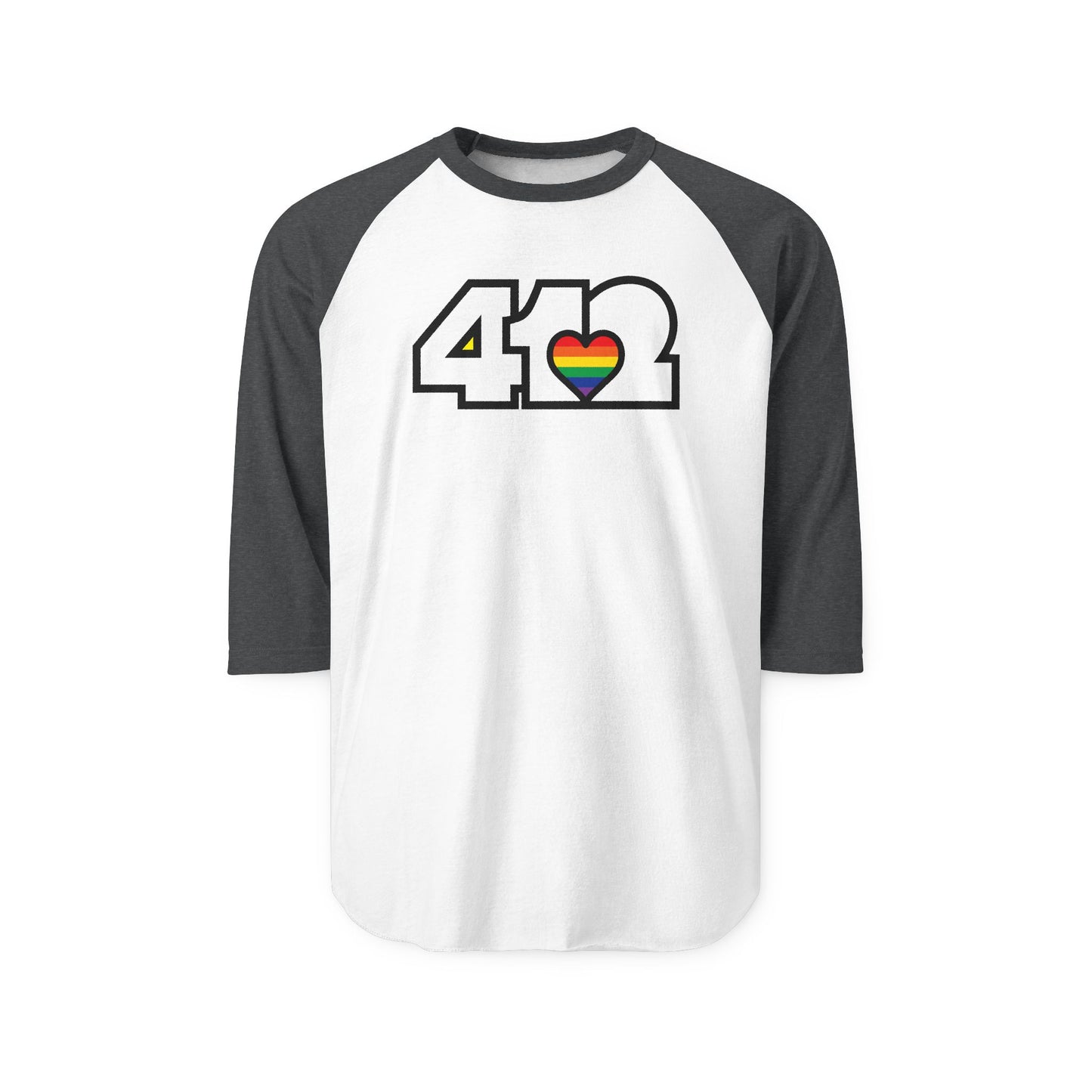 Rainbow Heart Three-Quarter Sleeve Shirt