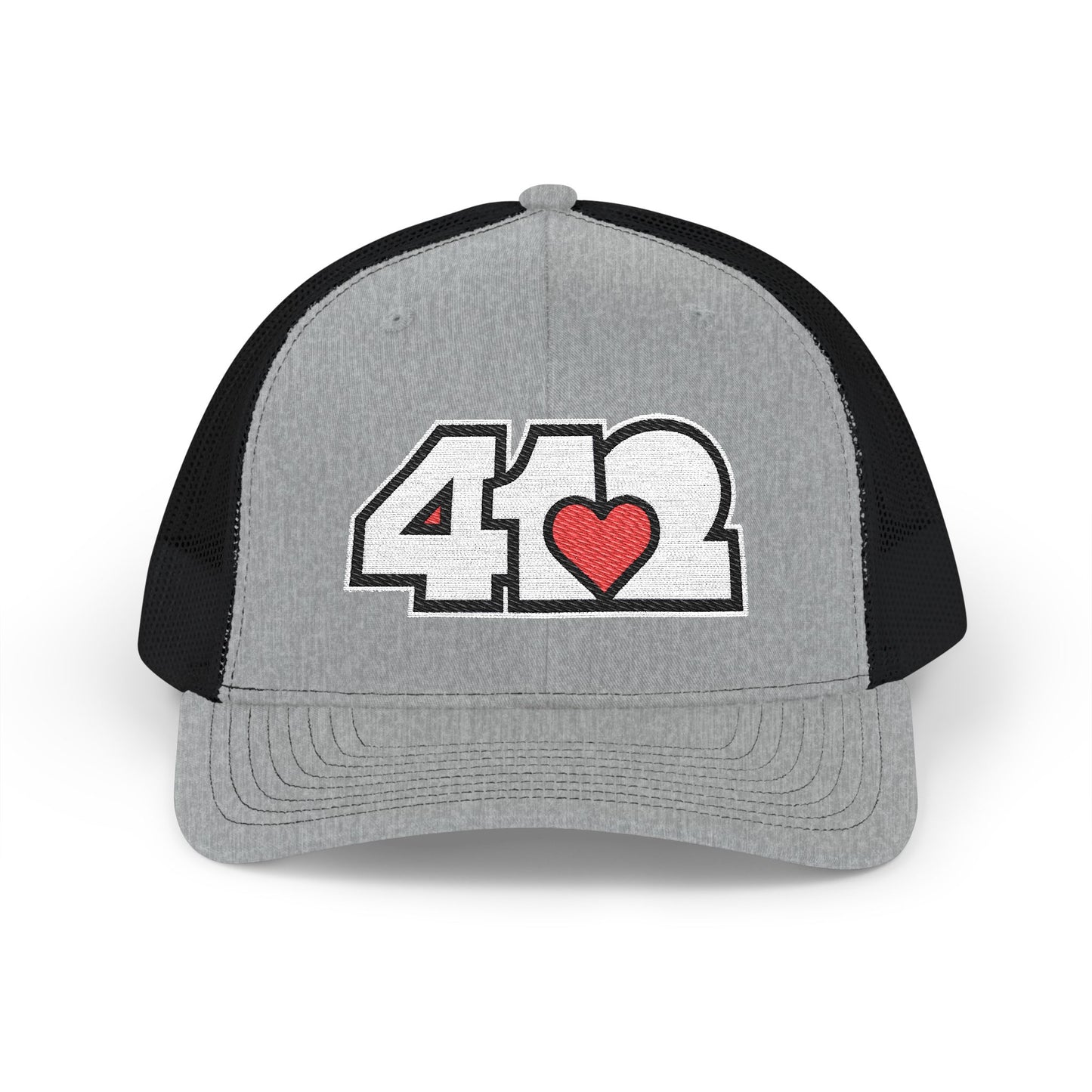 Red Heart Embroidered Snapback Cap