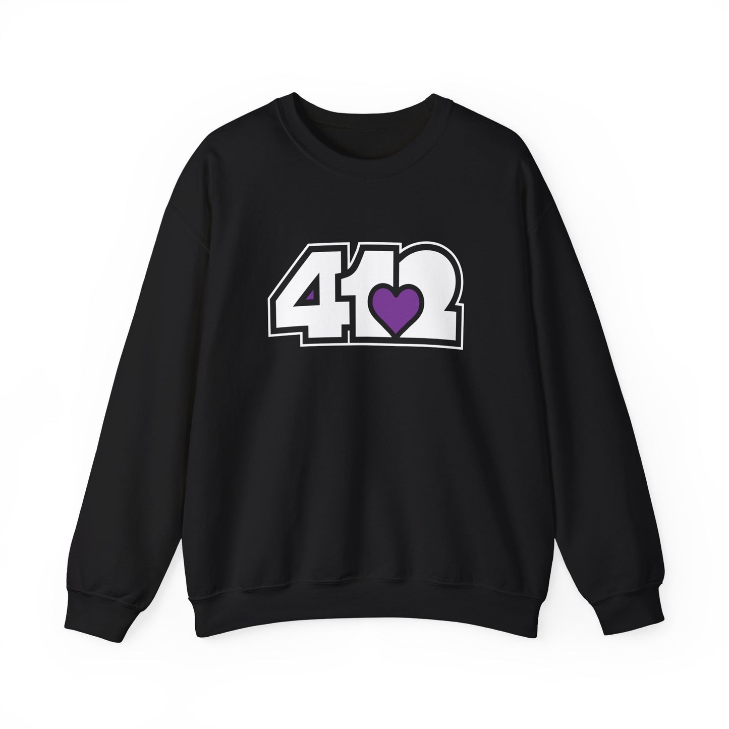 412 Crew Neck Sweatshirt - Purple Heart, White Logo