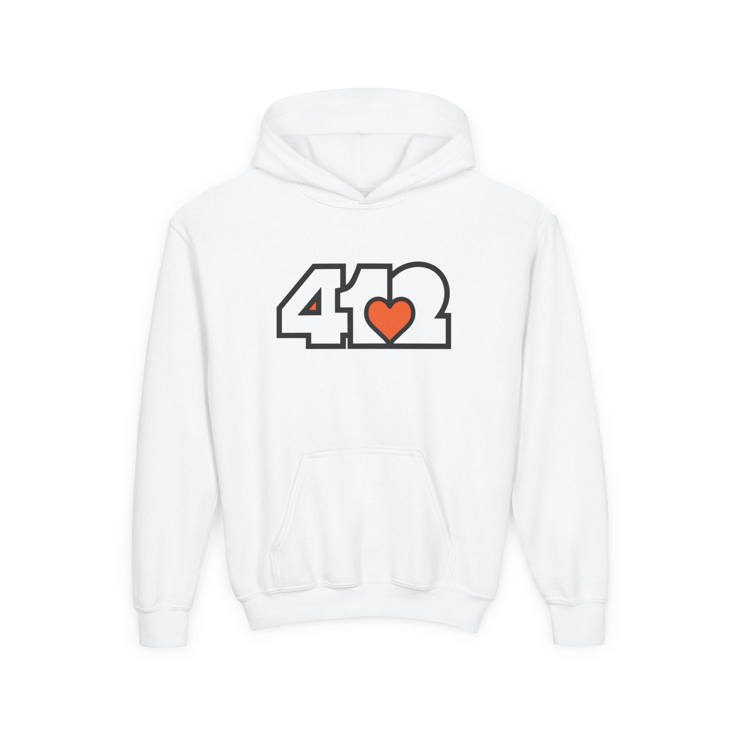 Orange Heart Youth Hoodie