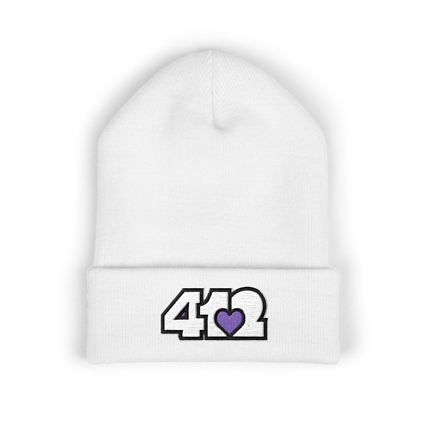 Purple Heart Embroidered Beanie Hat