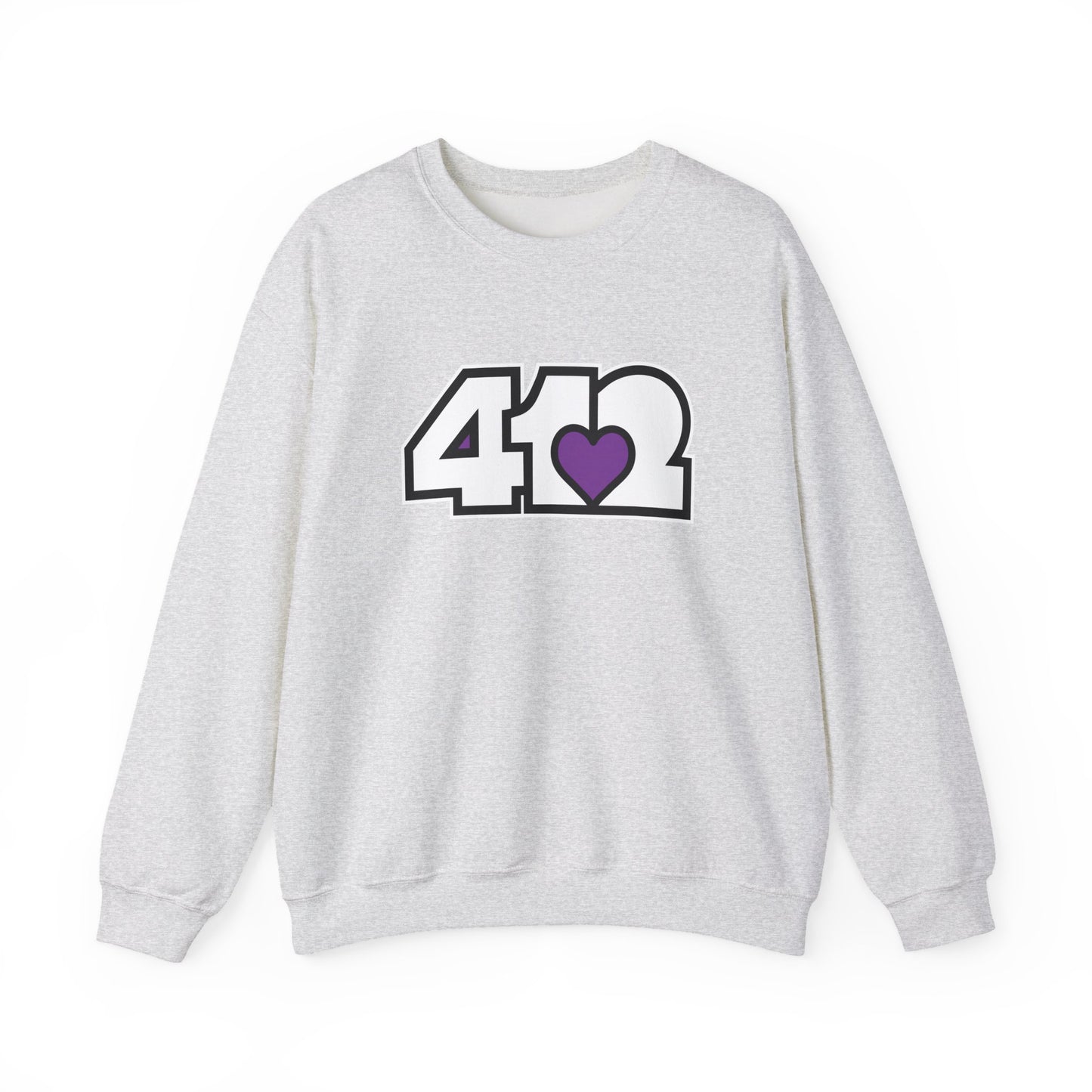412 Crew Neck Sweatshirt - Purple Heart, White Logo