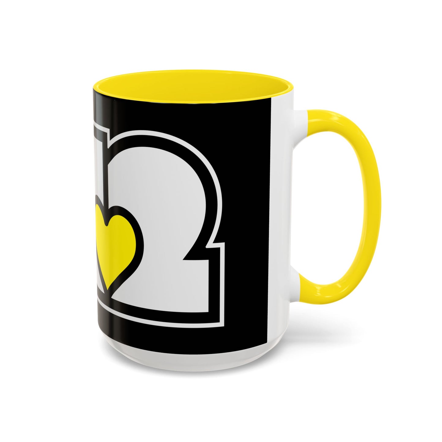 412 Collectible Mug - Yellow Heart, White Logo