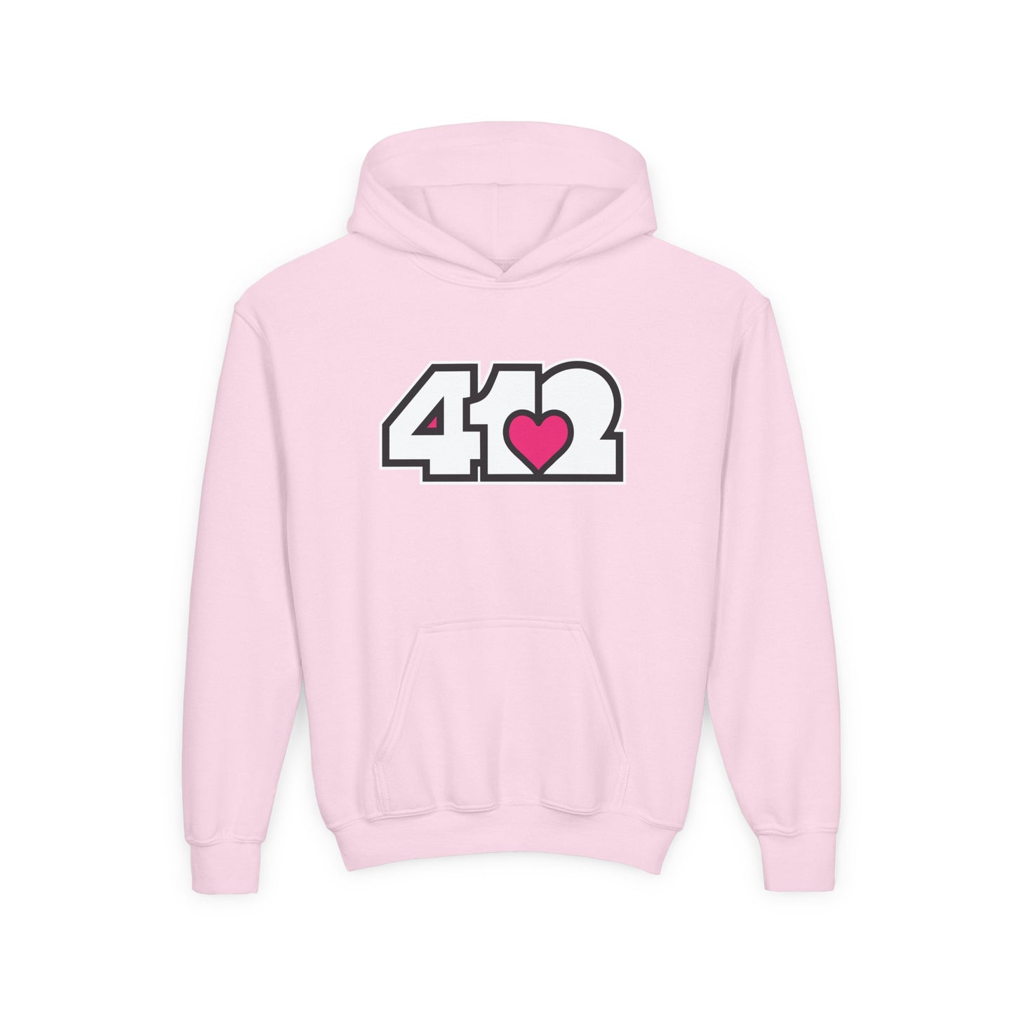 Pink Heart Youth Hoodie