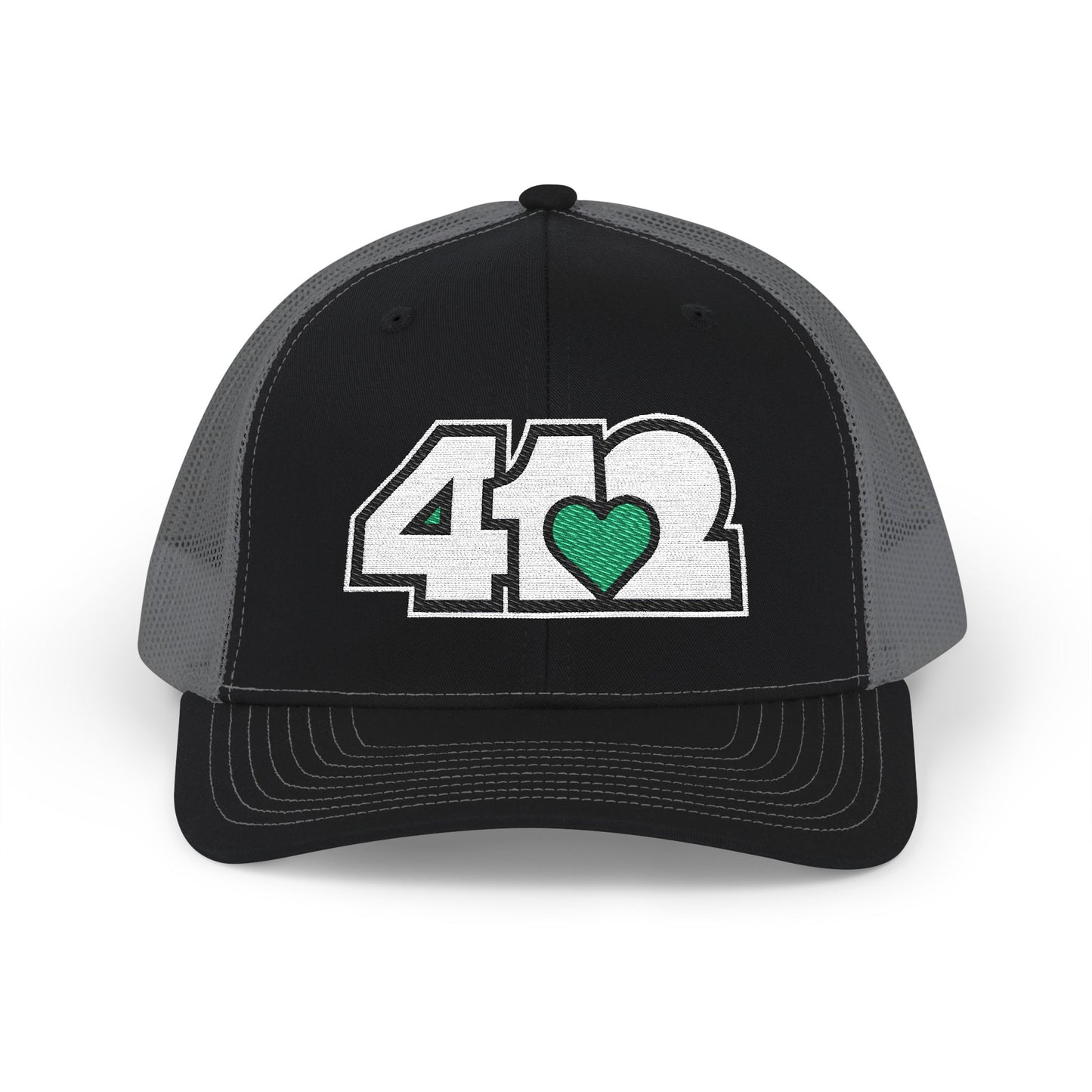 Green Heart Embroidered Snapback Cap