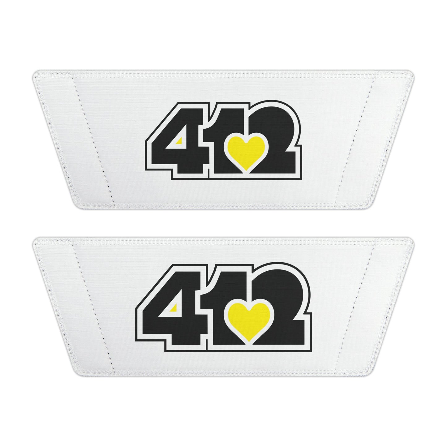 412 Men's Slides - Black Logo, Yellow Heart