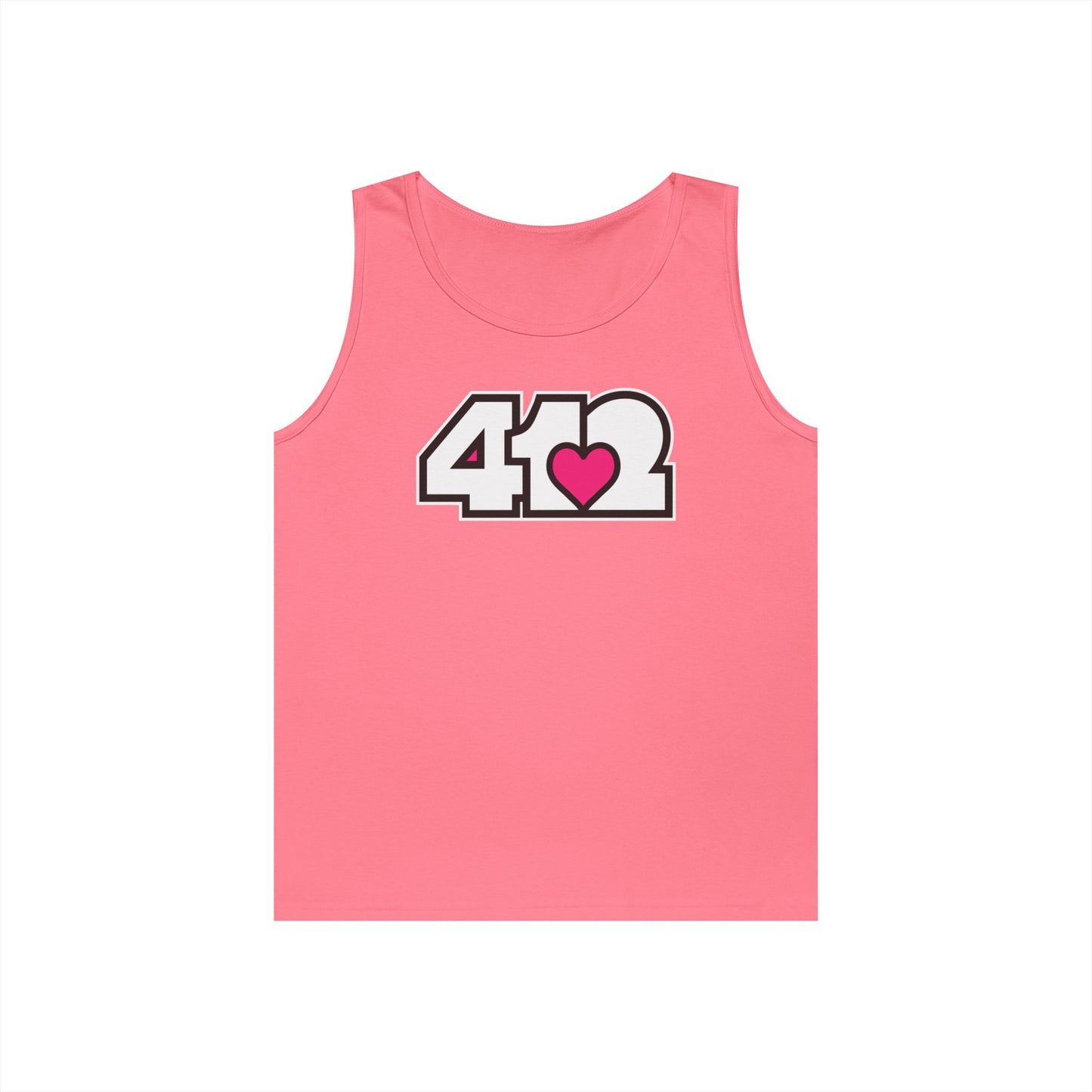 Pink Heart Cotton Tank Top