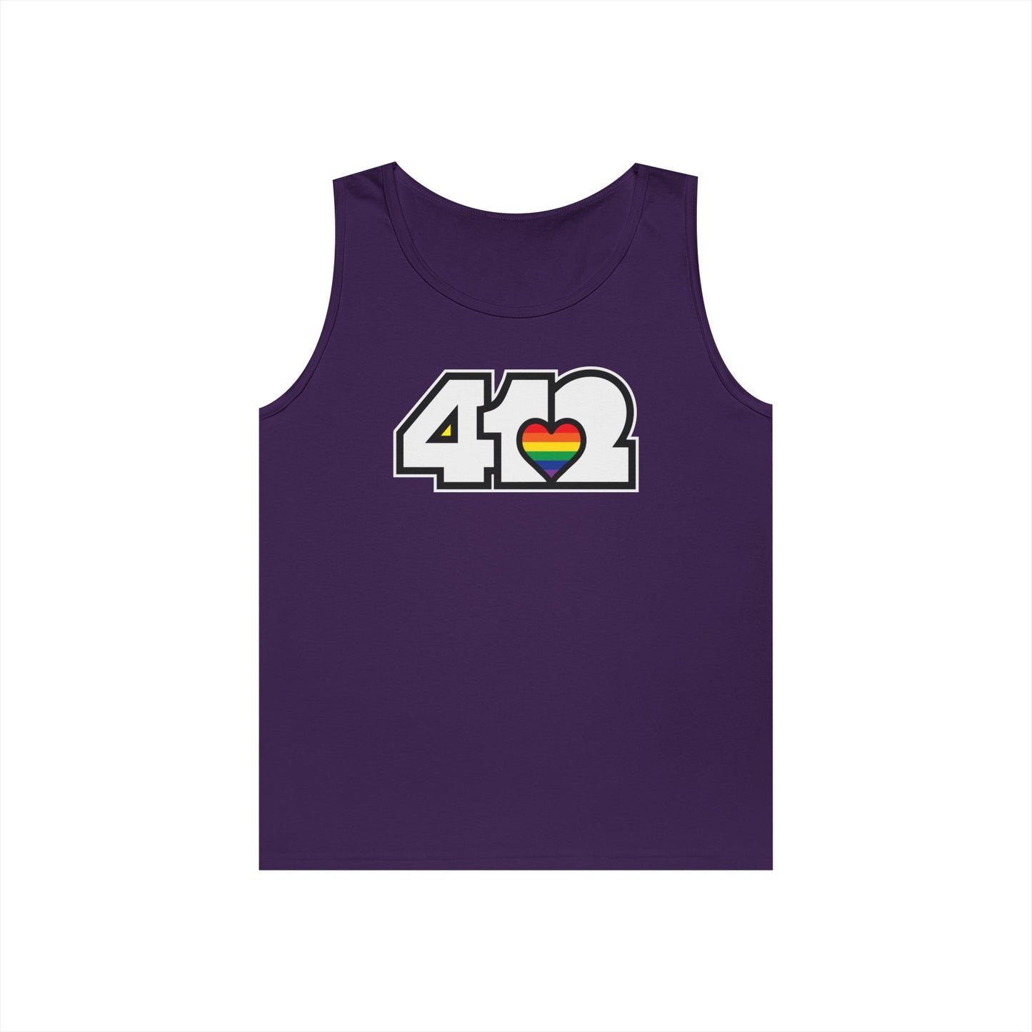 Rainbow Heart Cotton Tank Top
