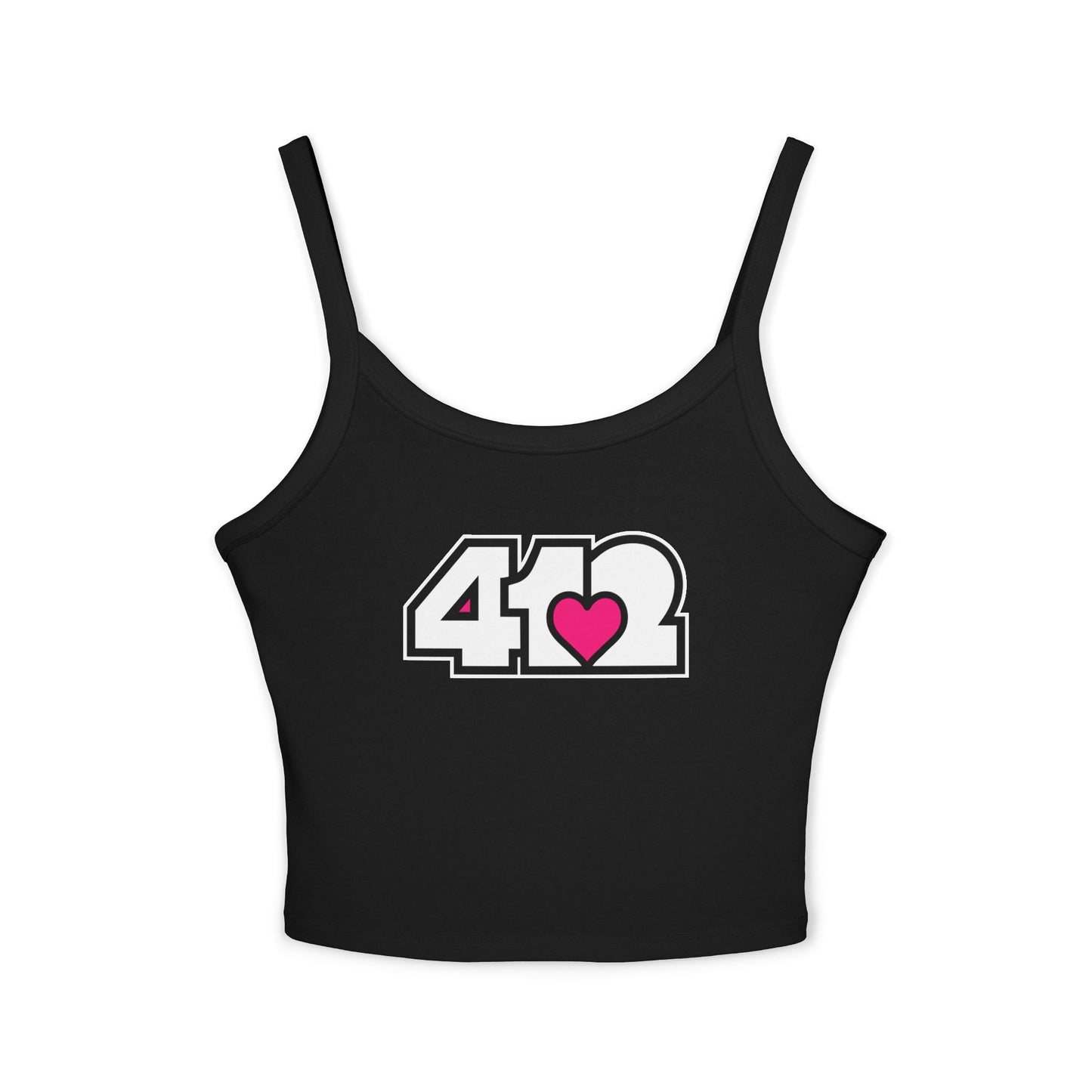Pink Heart Women's Spaghetti Strap Top