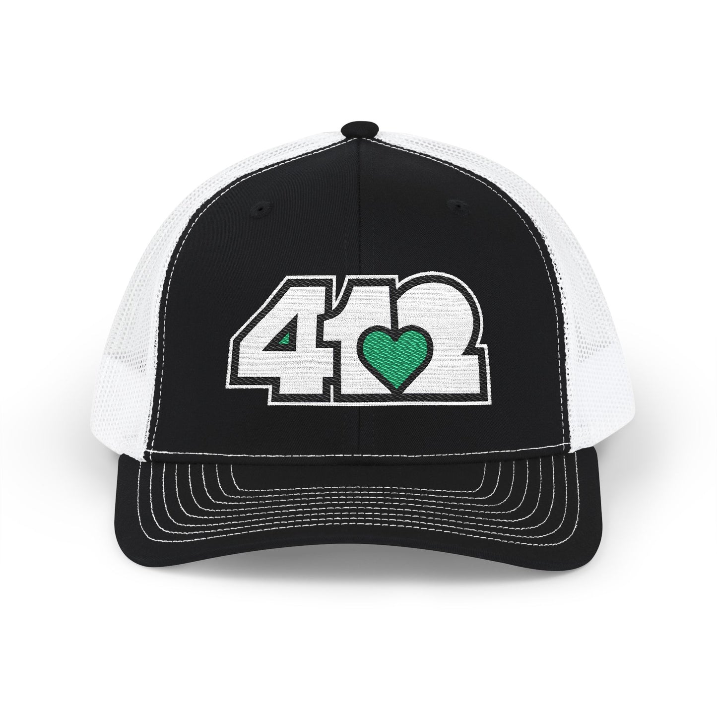 Green Heart Embroidered Snapback Cap