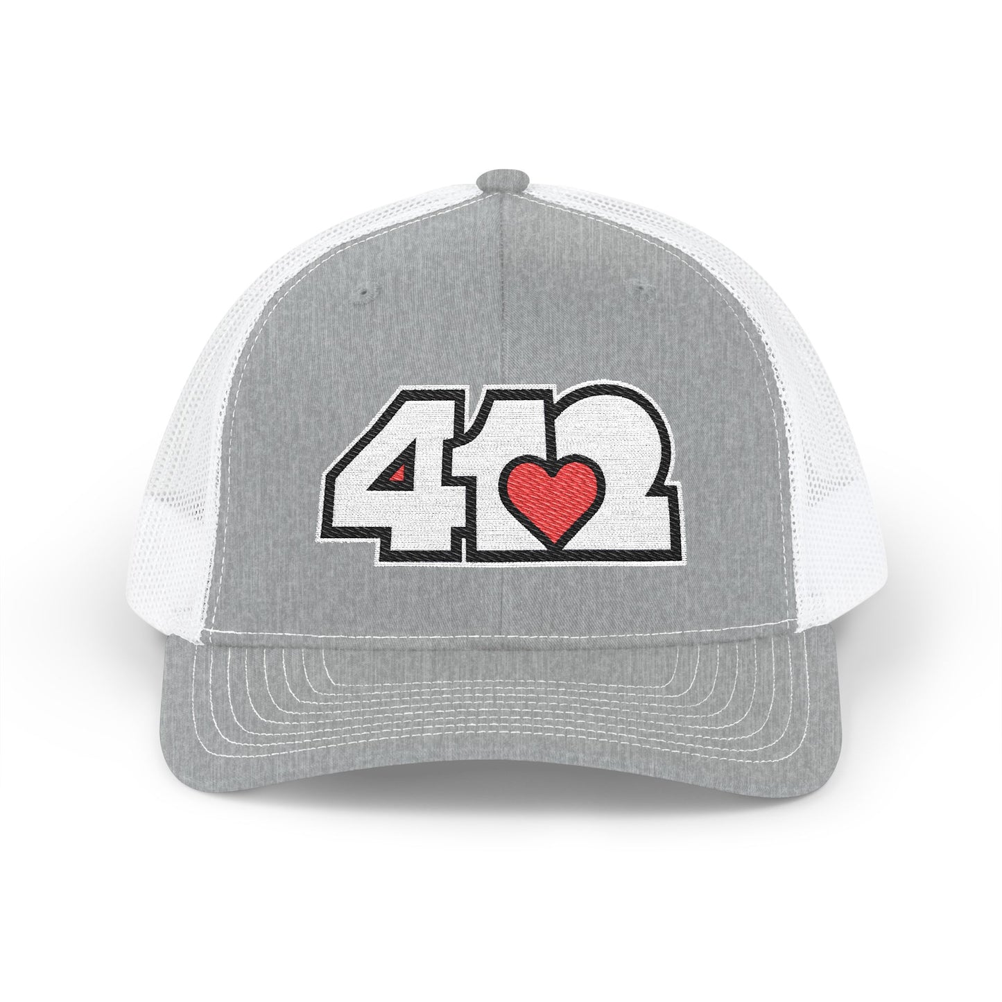 Red Heart Embroidered Snapback Cap