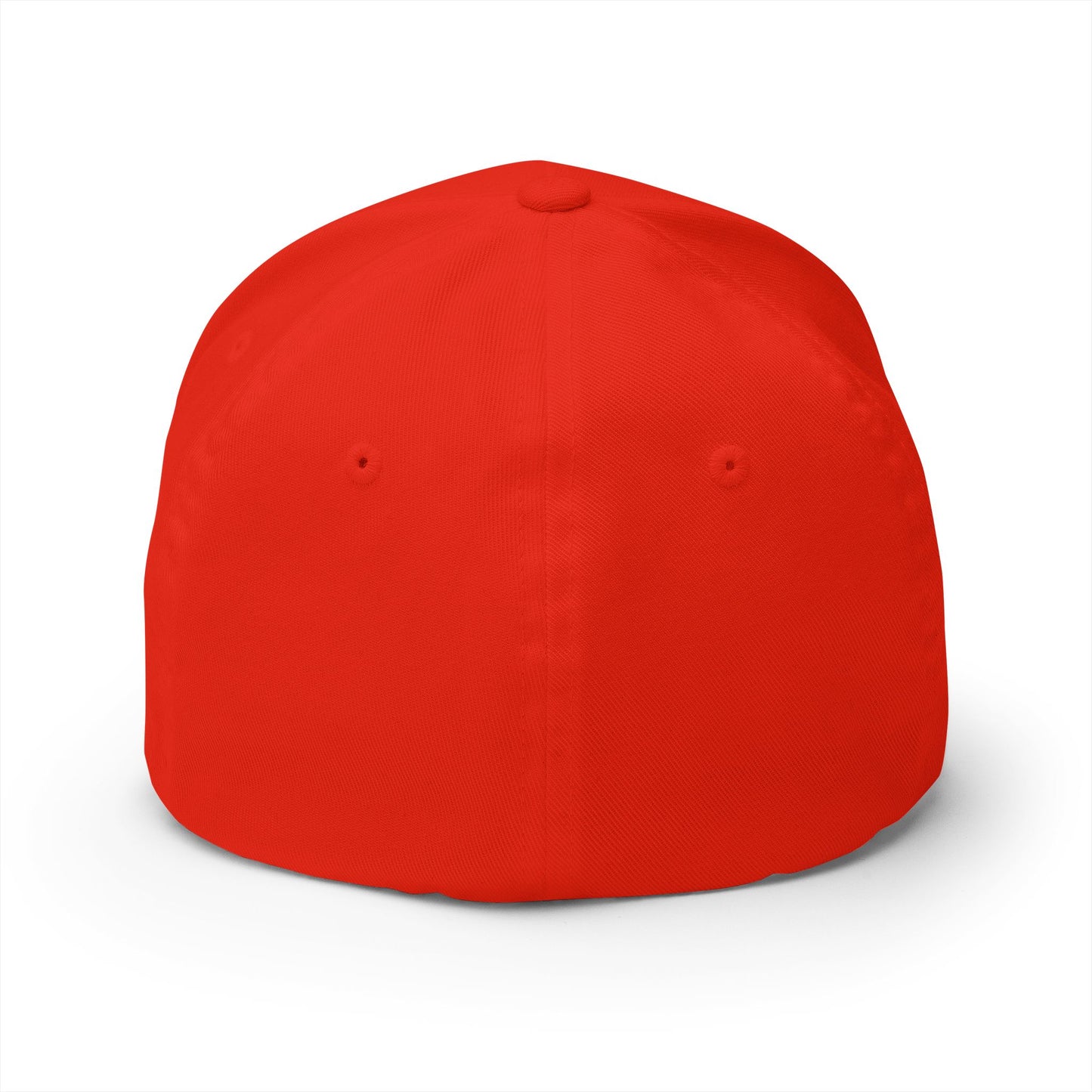 412 Stretch Fit Crown - Embroidered Red Heart, Black Logo