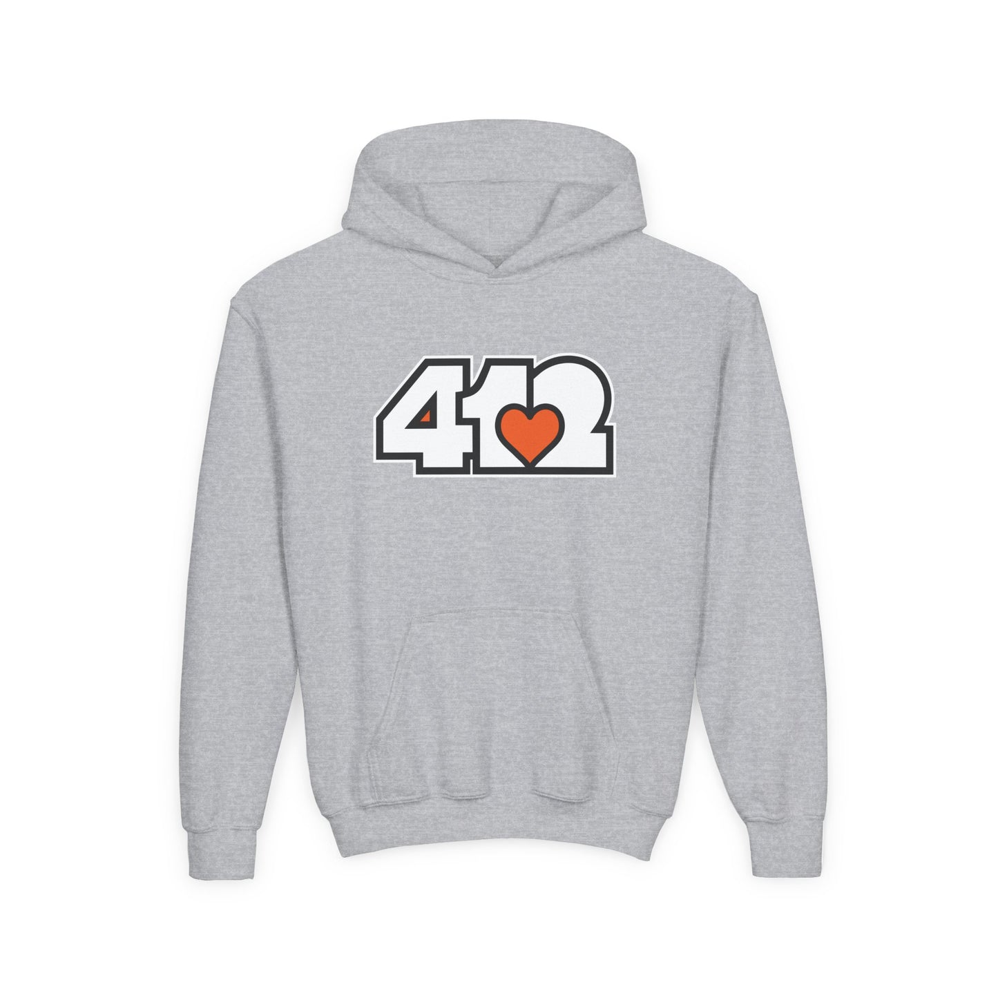 Orange Heart Youth Hoodie