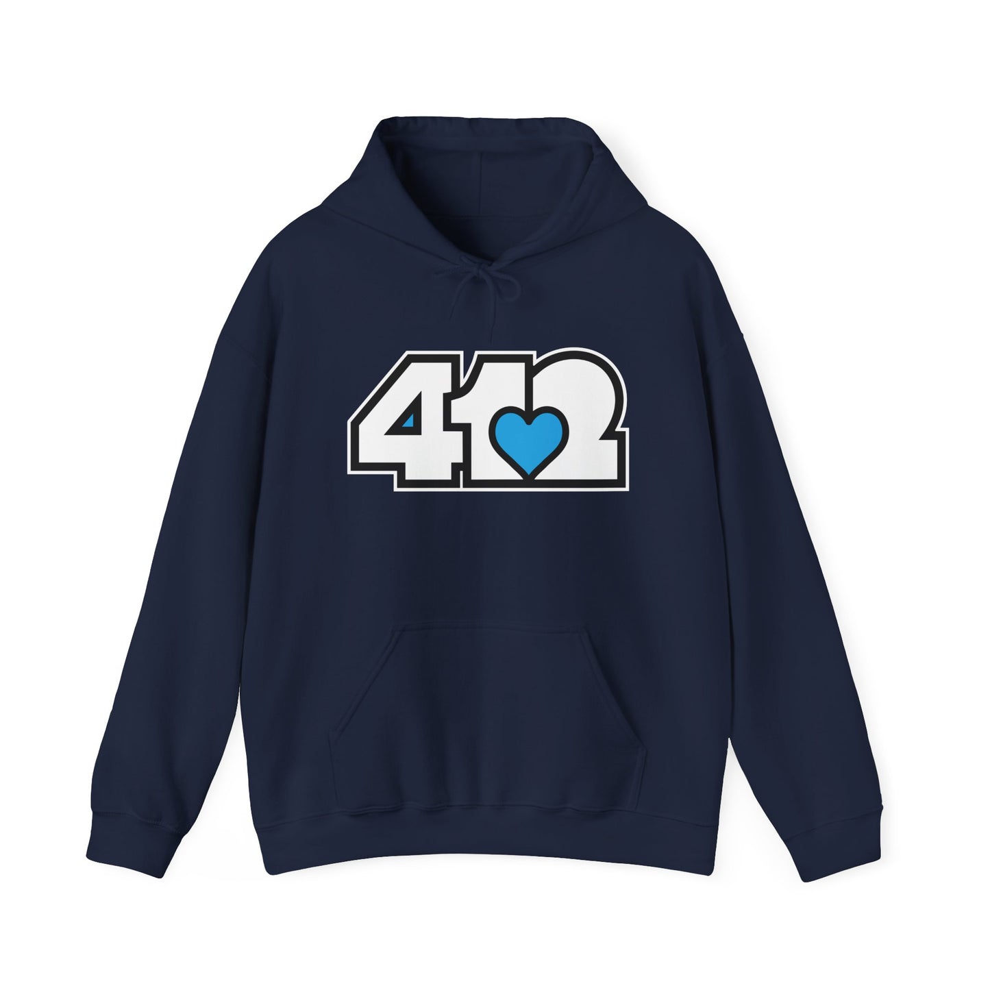 Blue Heart Adult Hoodie