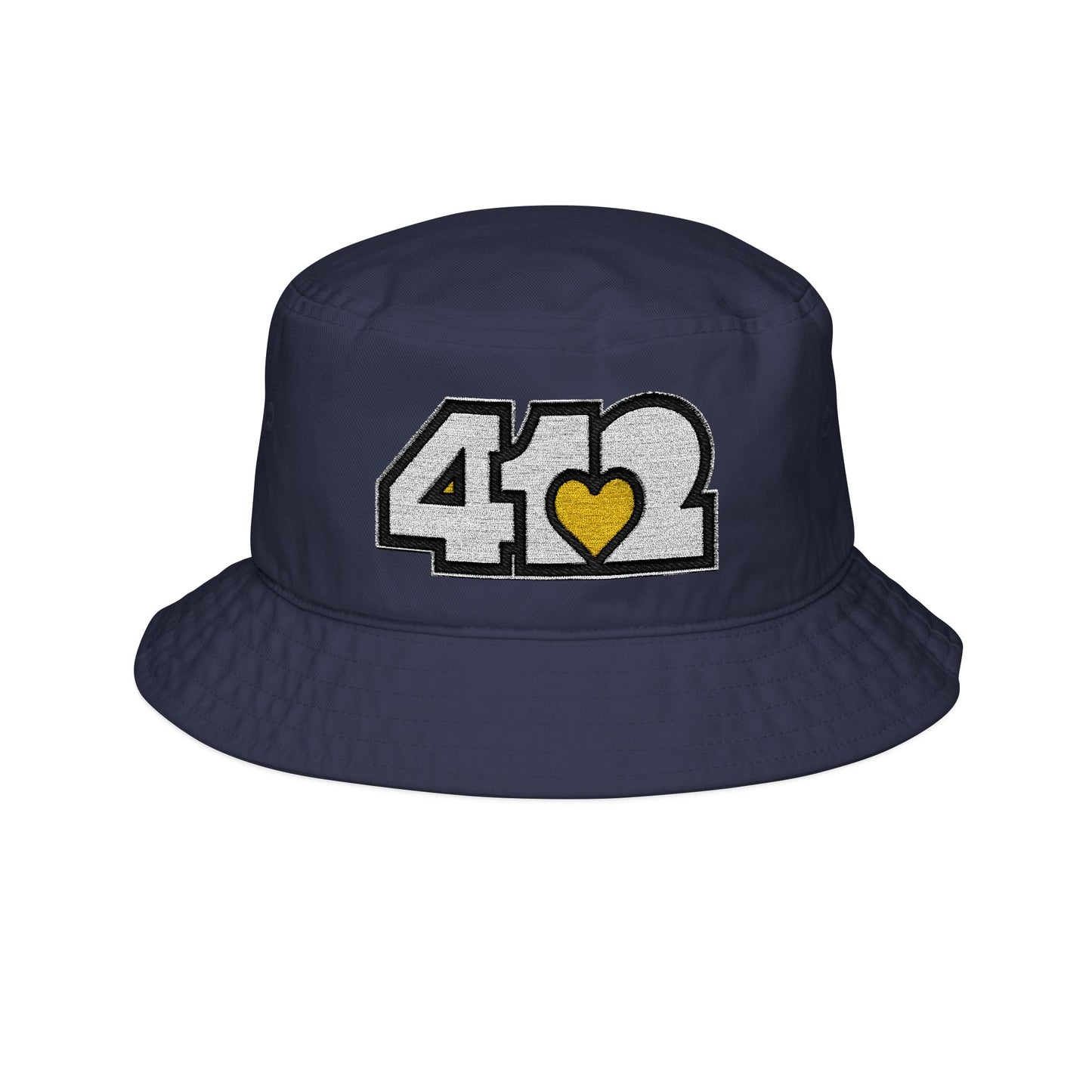 Yellow Heart Embroidered Bucket Hat