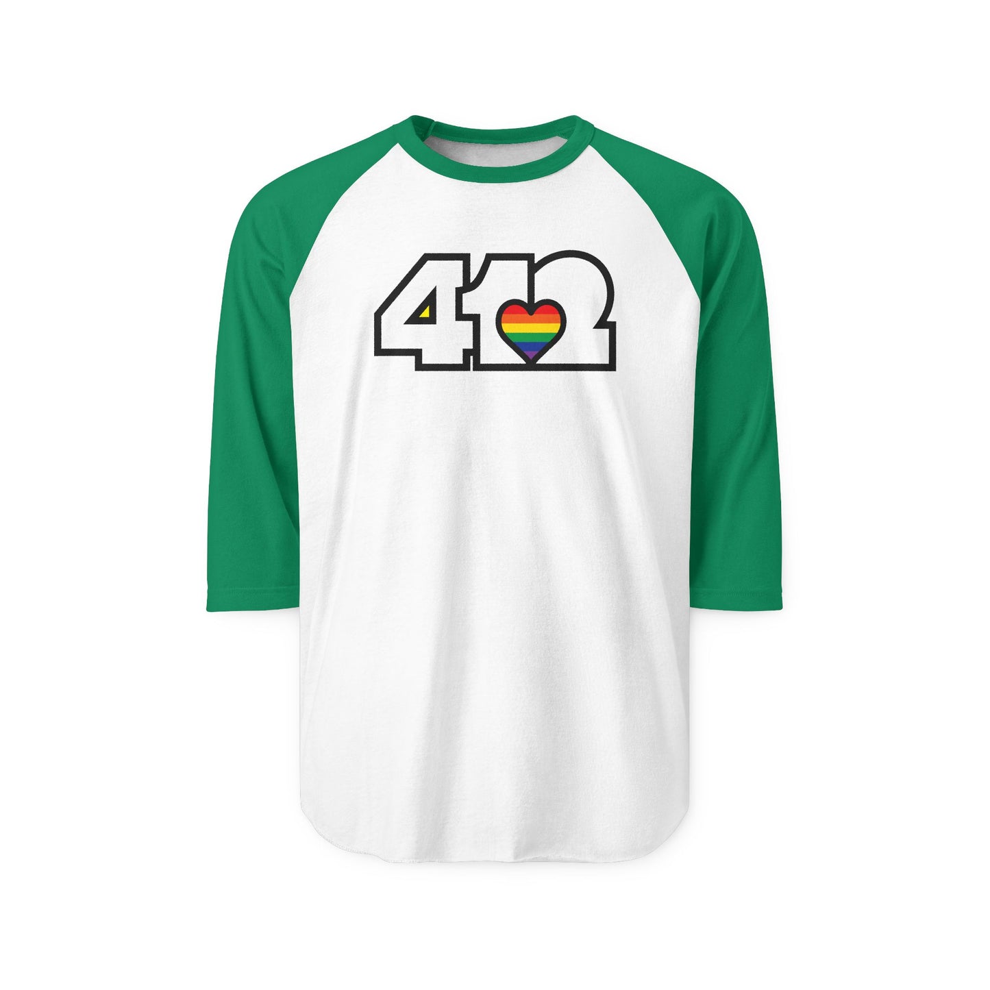 Rainbow Heart Three-Quarter Sleeve Shirt