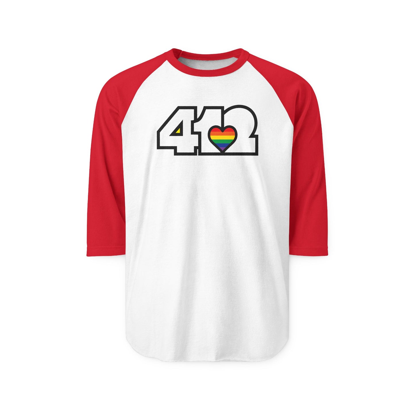 Rainbow Heart Three-Quarter Sleeve Shirt