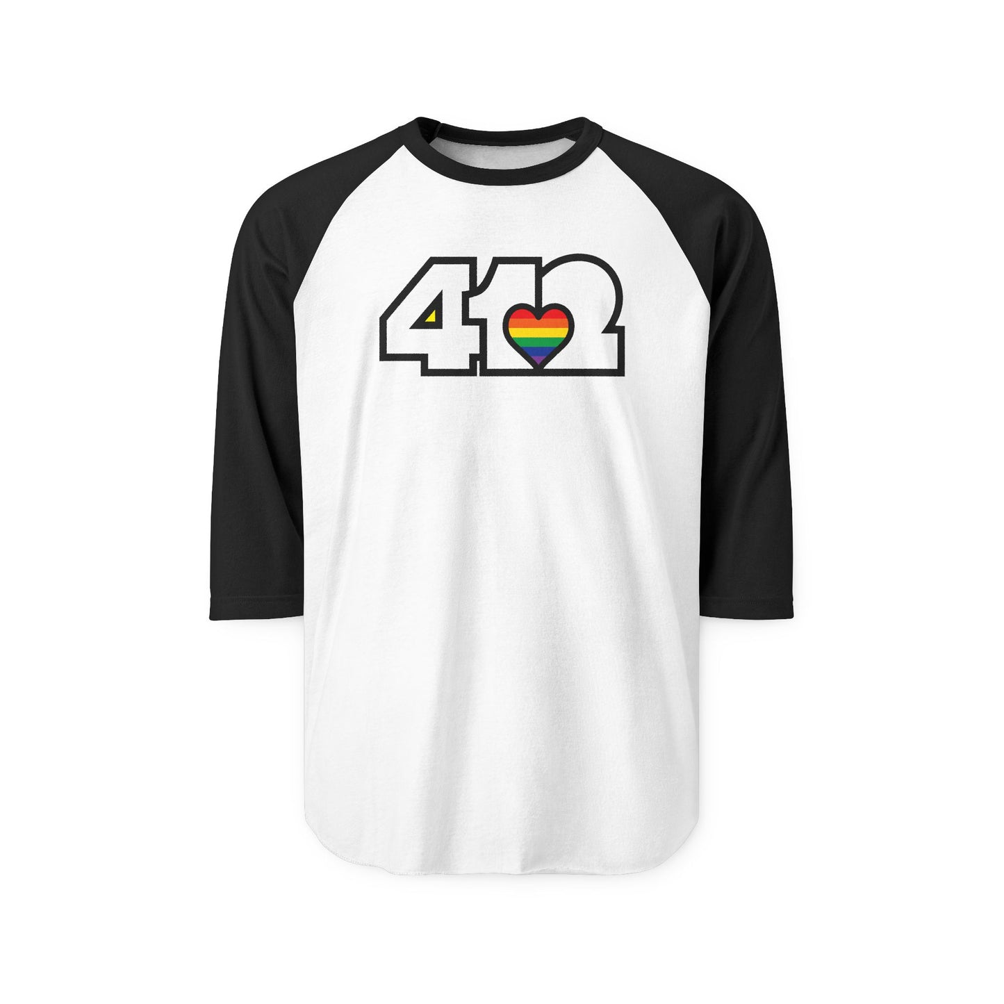 Rainbow Heart Three-Quarter Sleeve Shirt