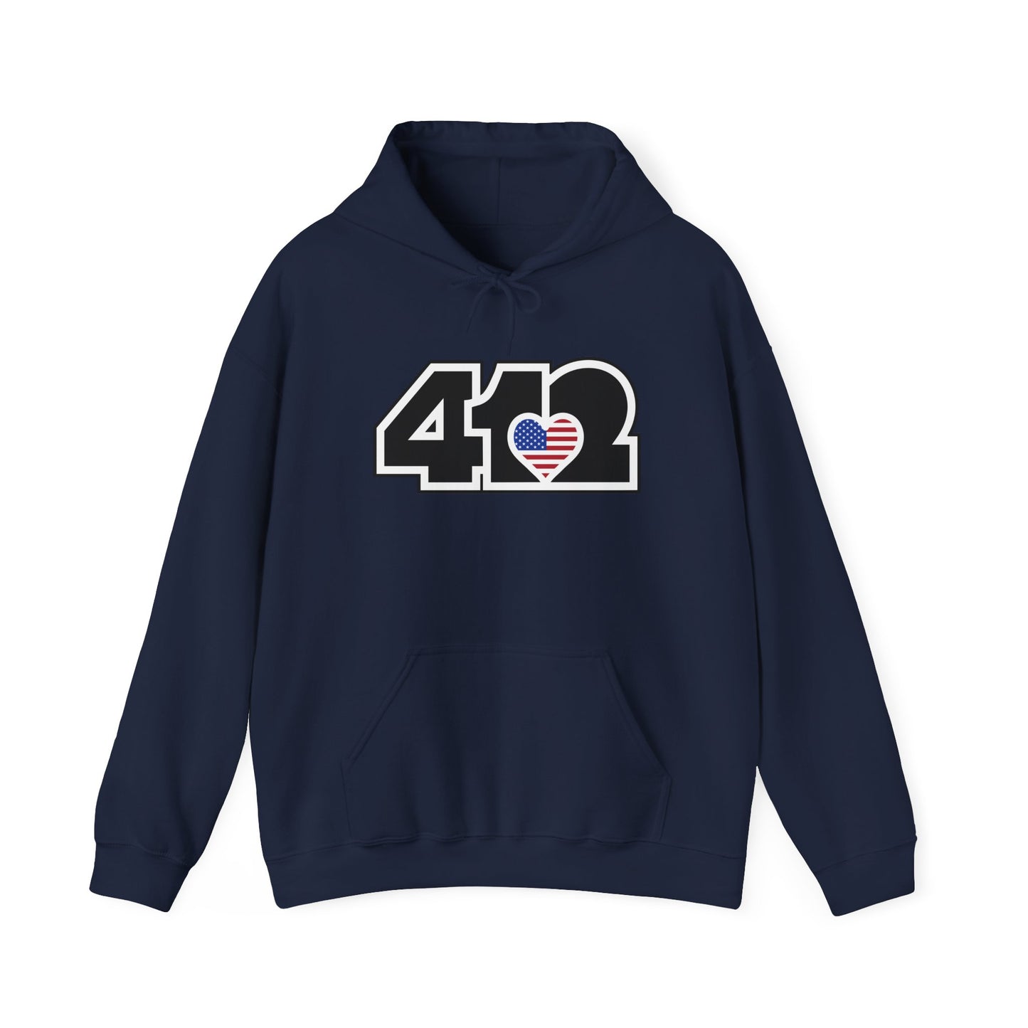 412 Stars & Stripes Class Fit Adult Hoodie - Black Logo