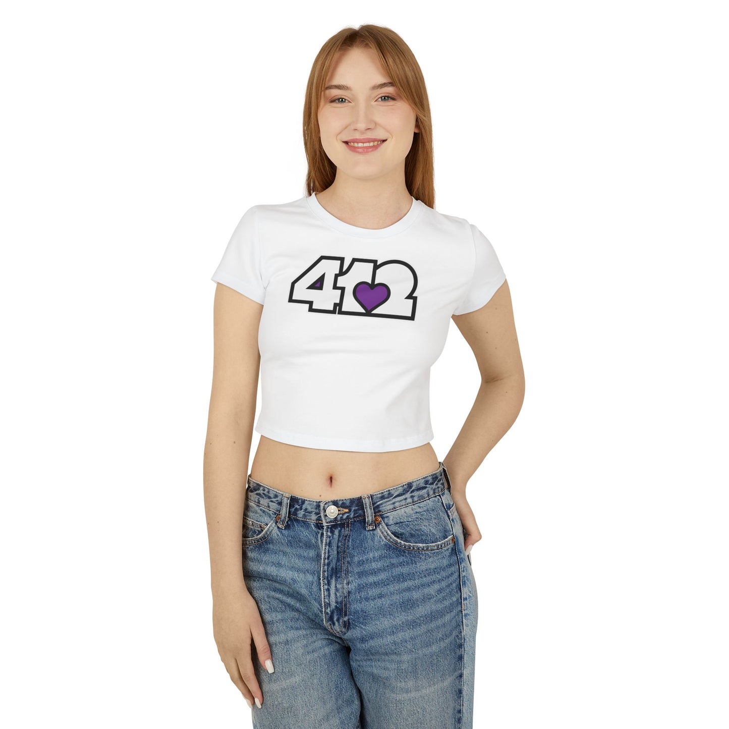 Purple Heart Women's Crop Top