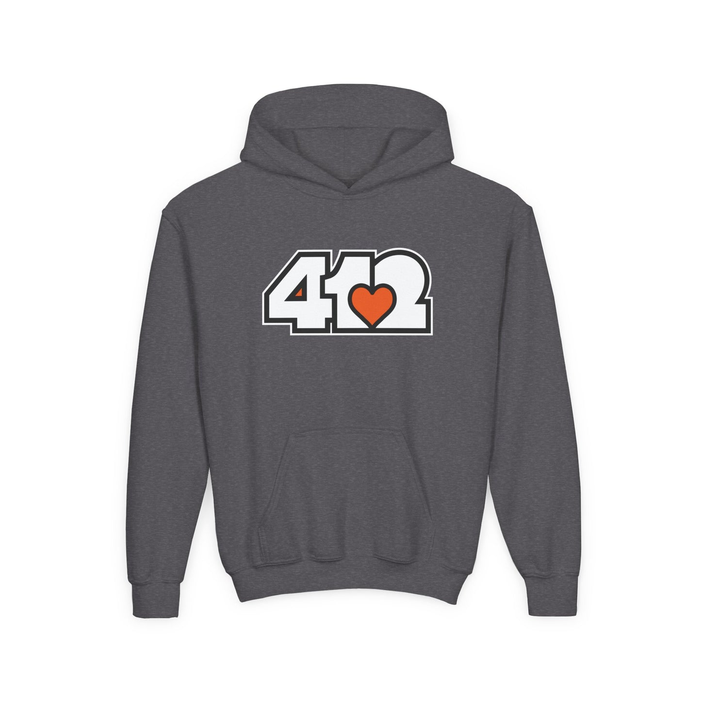 Orange Heart Youth Hoodie