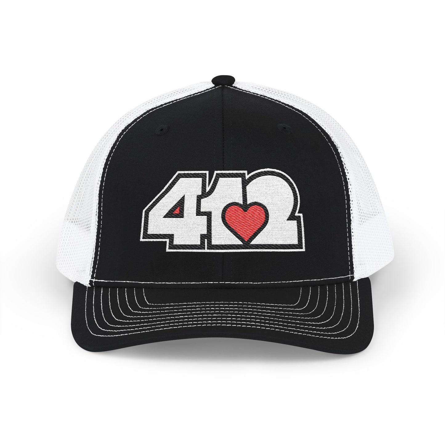 Red Heart Embroidered Snapback Cap
