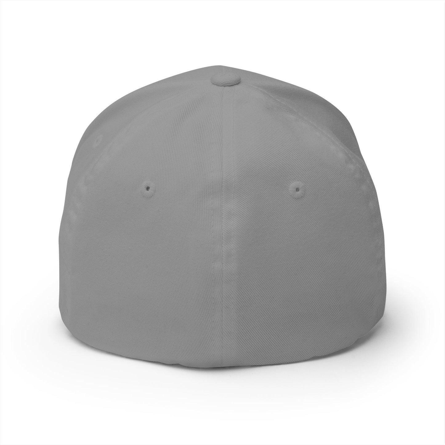 412 Stretch Fit Crown - Embroidered Green Heart, White Logo