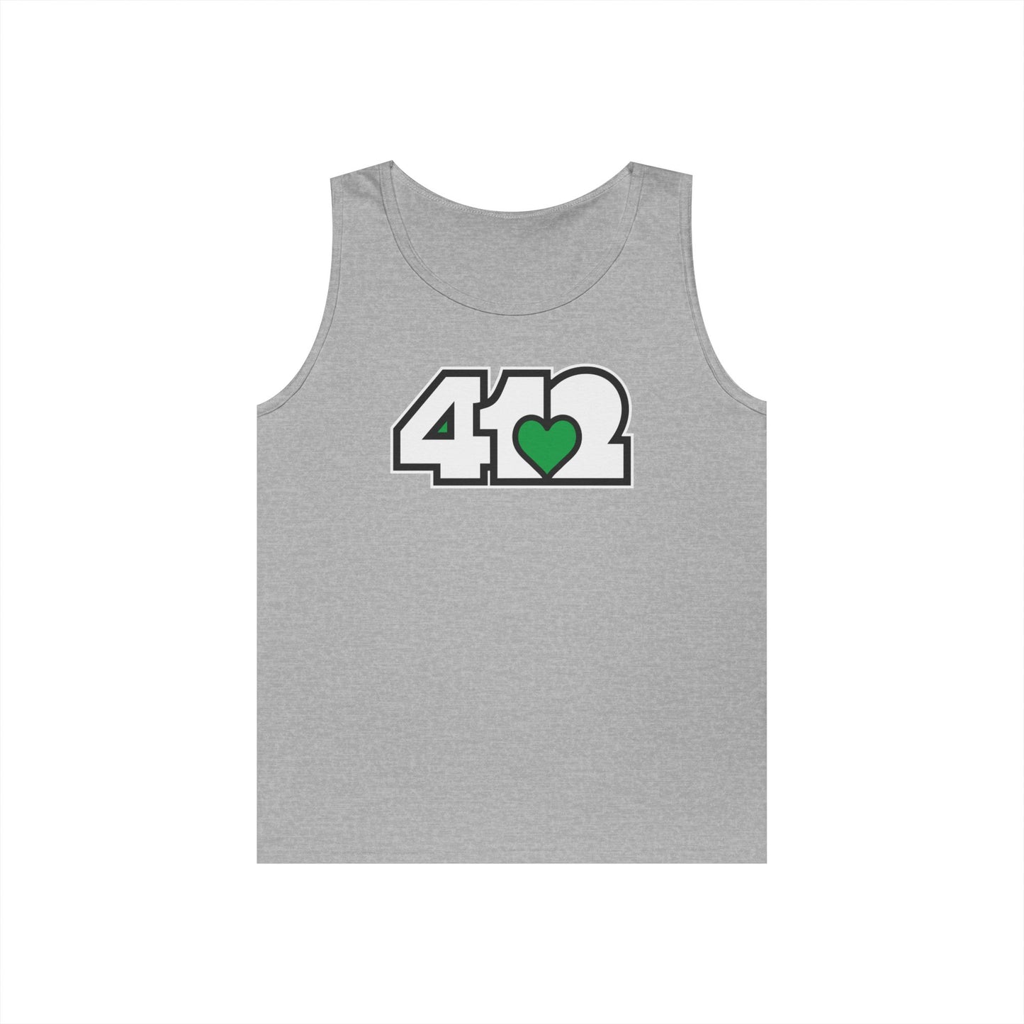 Green Heart Cotton Tank Top